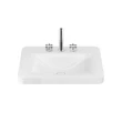 BASINS | 660 mm over countertop washbasin for 3-hole basin mixer | Glossy White