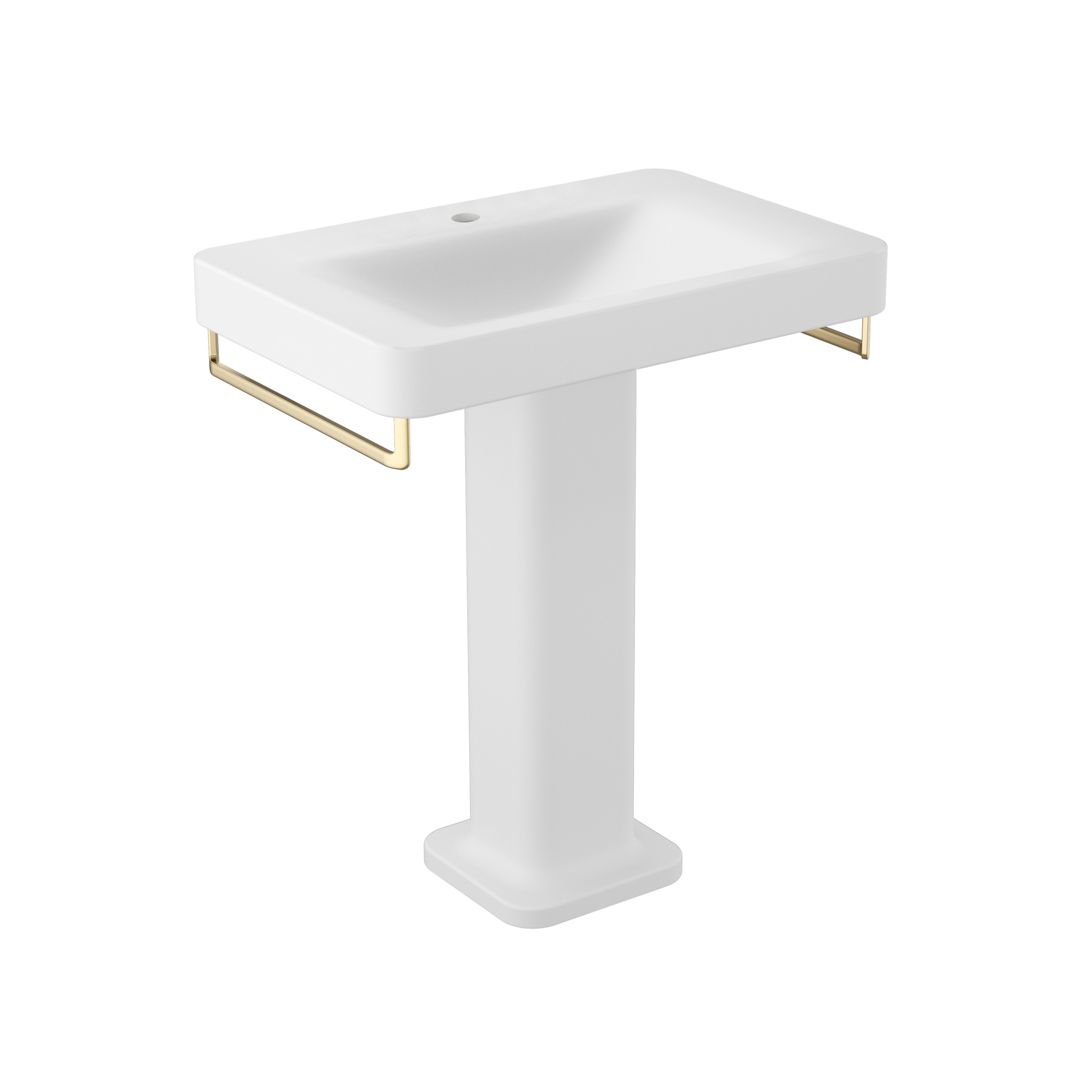 BASINS | 750 mm wall-hung or pedestal washbasin for 1-hole basin mixer | Off White