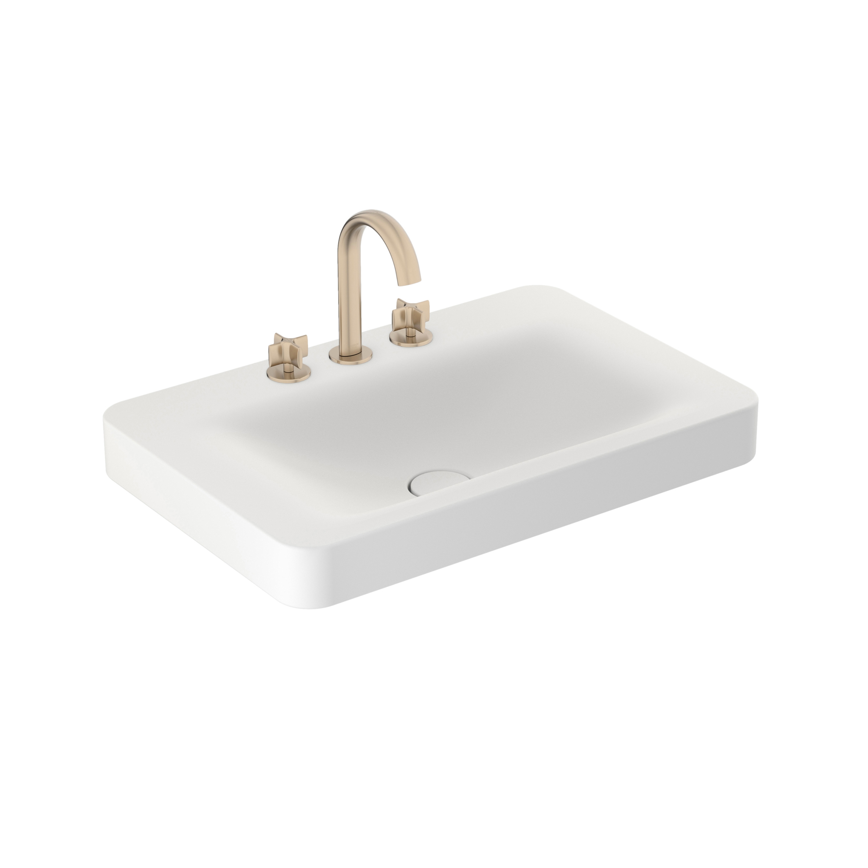 BASINS | 750 mm wall-hung or pedestal washbasin for 3-hole basin mixer | Off White