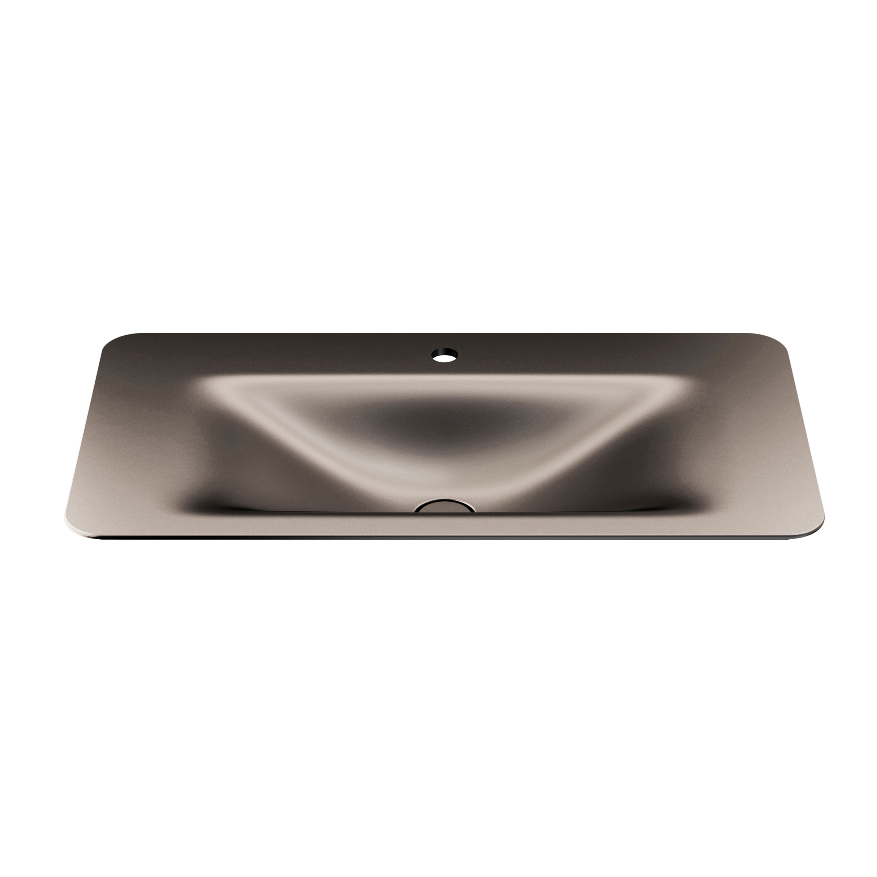 BASINS | 900 mm countertop washbasin for 1-hole basin mixer | Dark Metallic