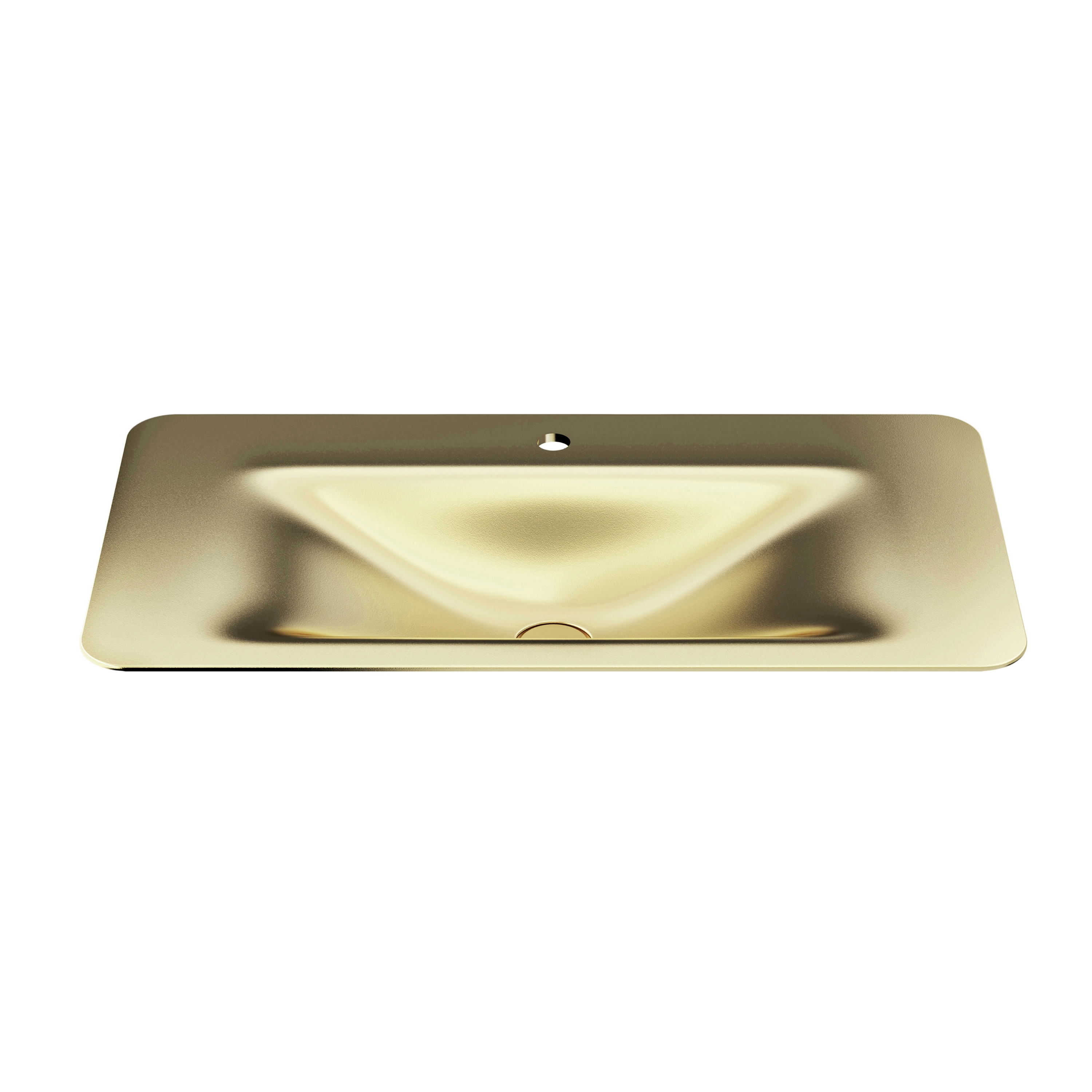 BASINS | 900 mm countertop washbasin for 1-hole basin mixer | Matt Gold