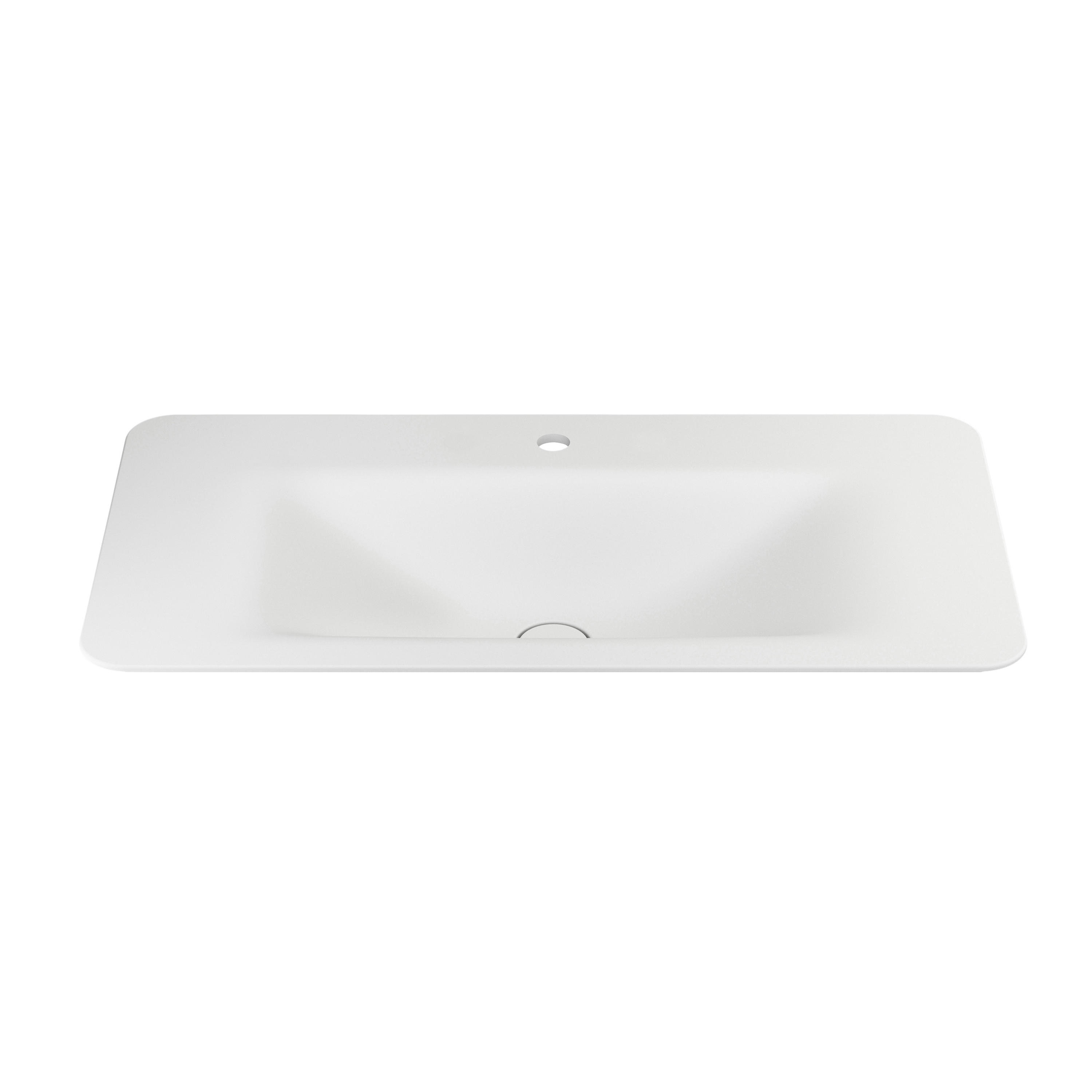 BASINS | 900 mm countertop washbasin for 1-hole basin mixer | Off White