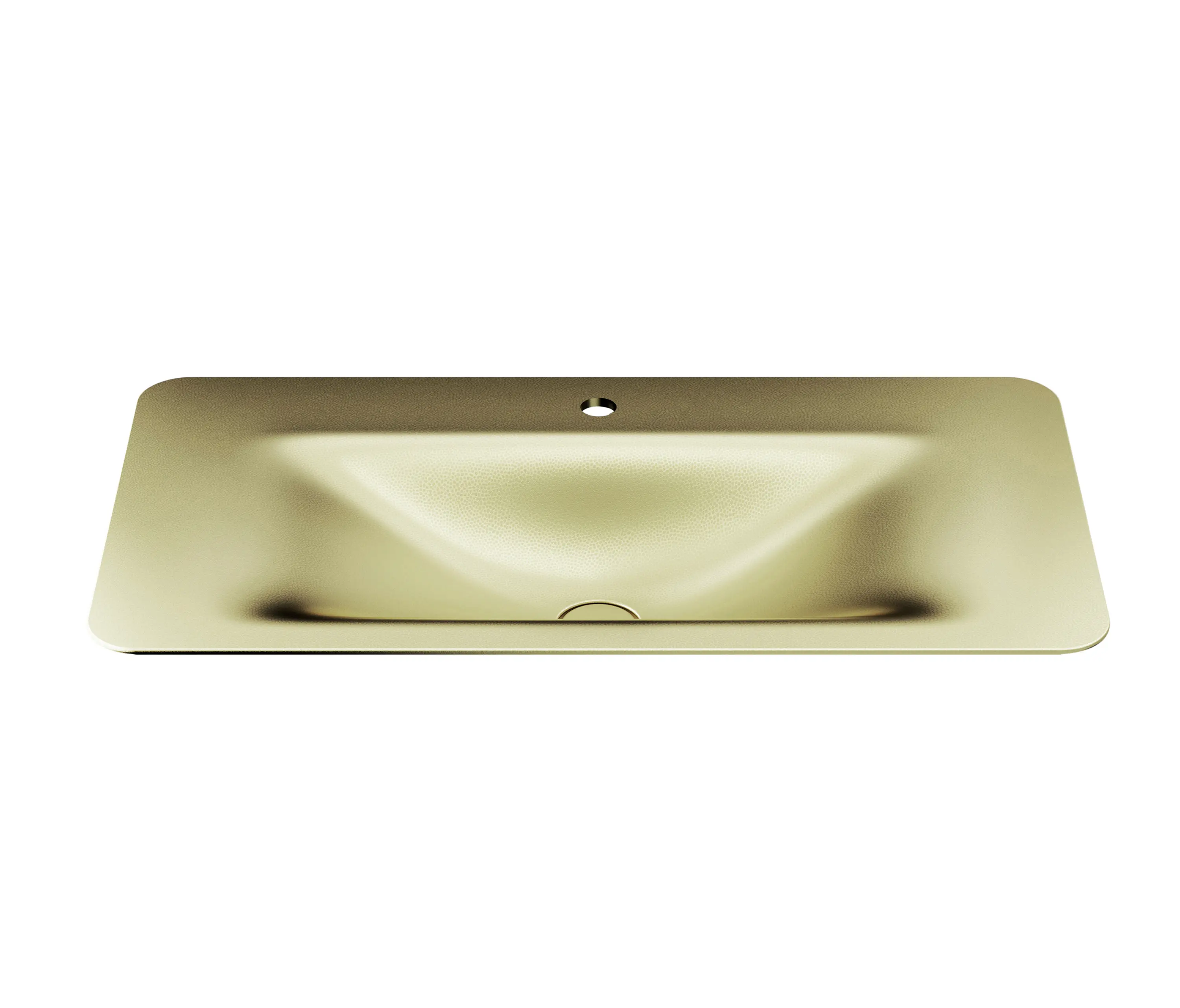 Armani Roca - BASINS | 900 mm countertop washbasin for 1-hole basin mixer | Shagreen Matt Gold