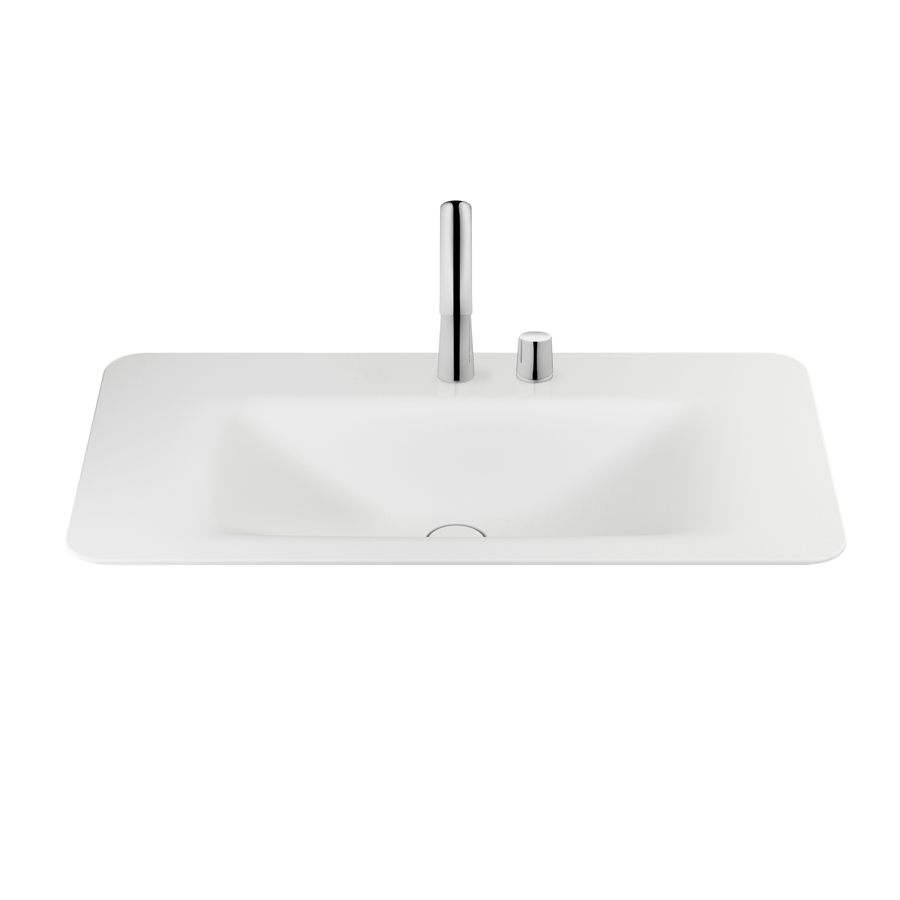 Display product BASINS | 900 mm countertop washbasin for 2-hole basin mixer | Off White from manufacturer Armani Roca