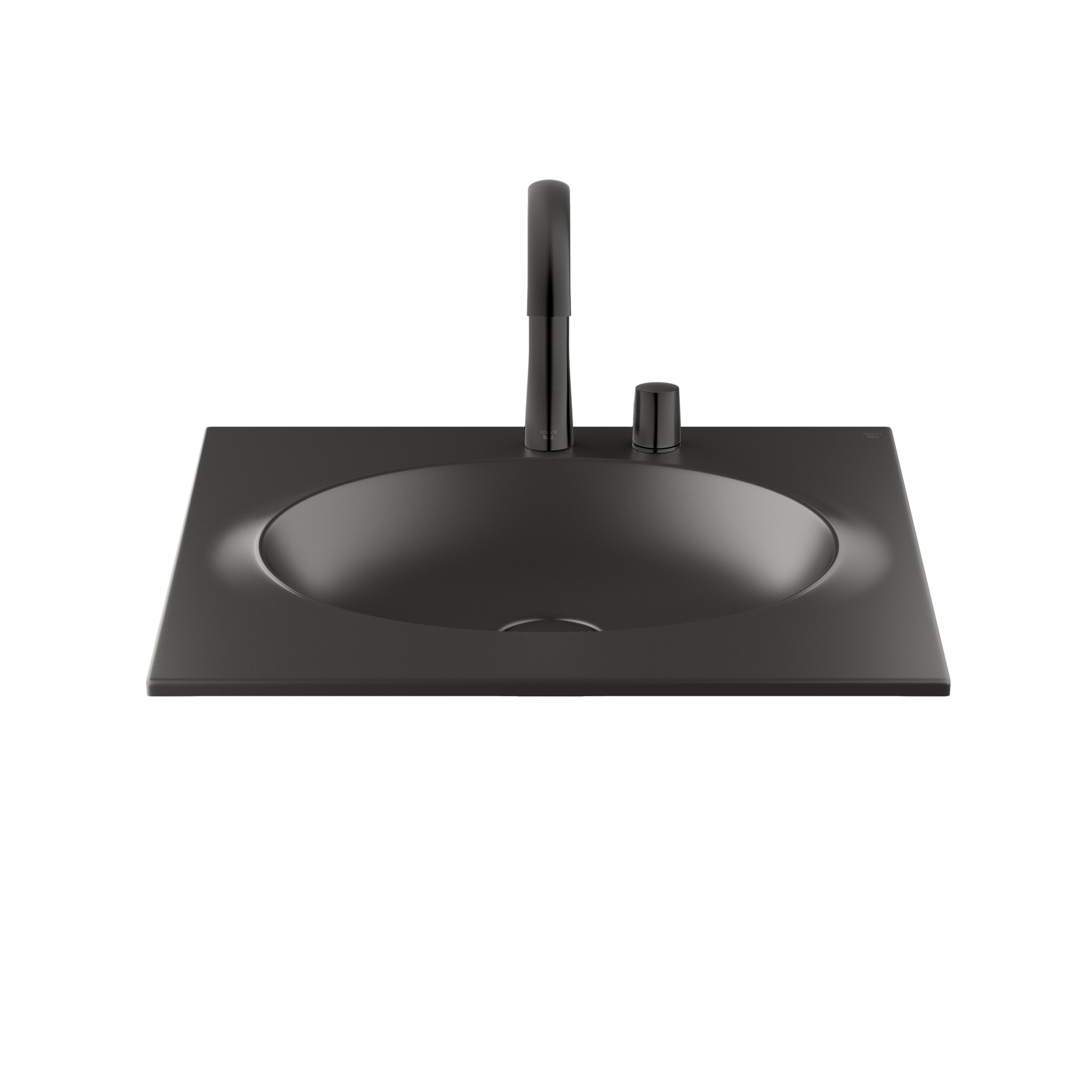 BASINS | Coutertop Washbasin 650 mm | Nero