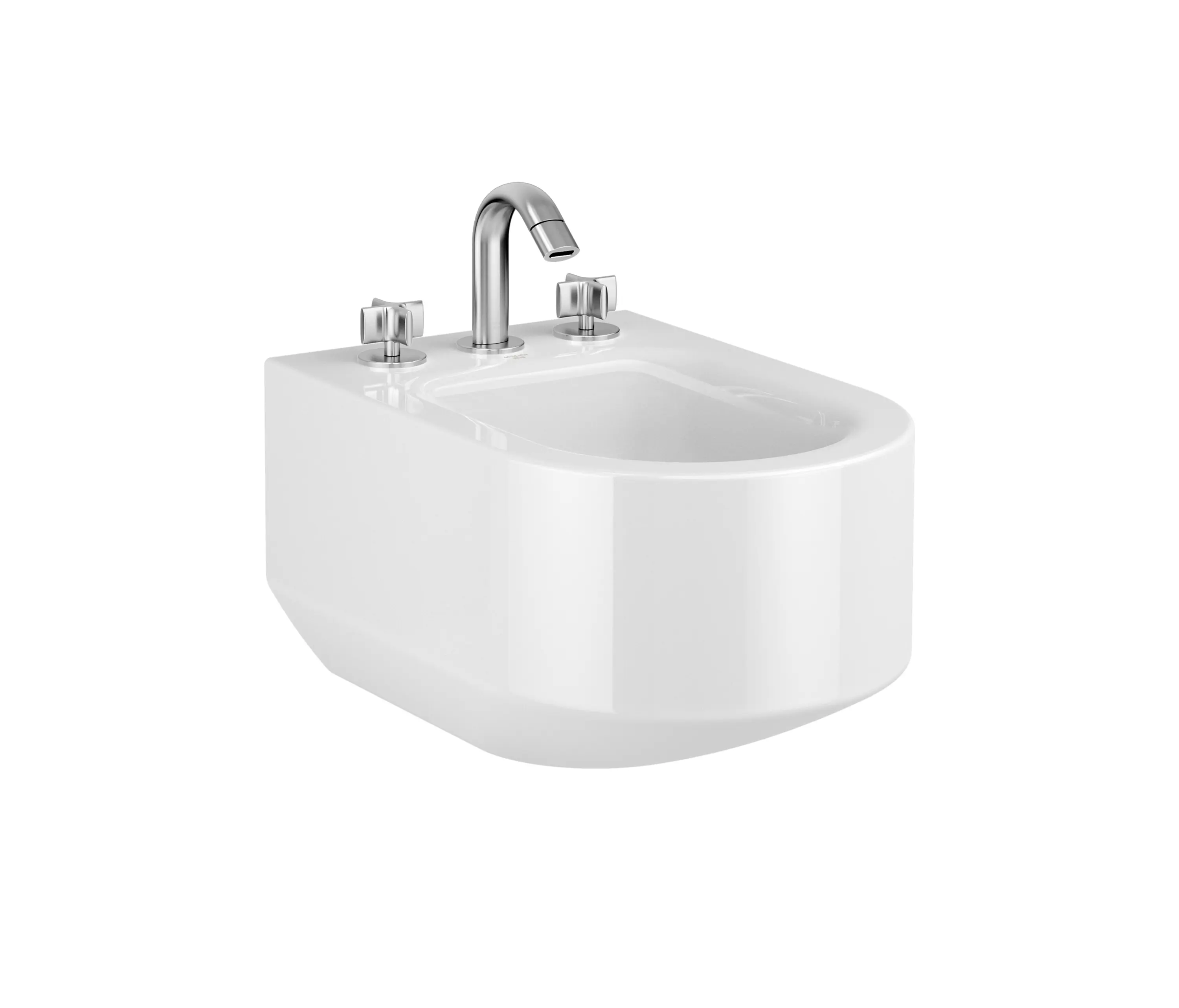 Armani Roca - BIDÉ | Bidé suspendido con 3 orificios de grifería
Glossy White