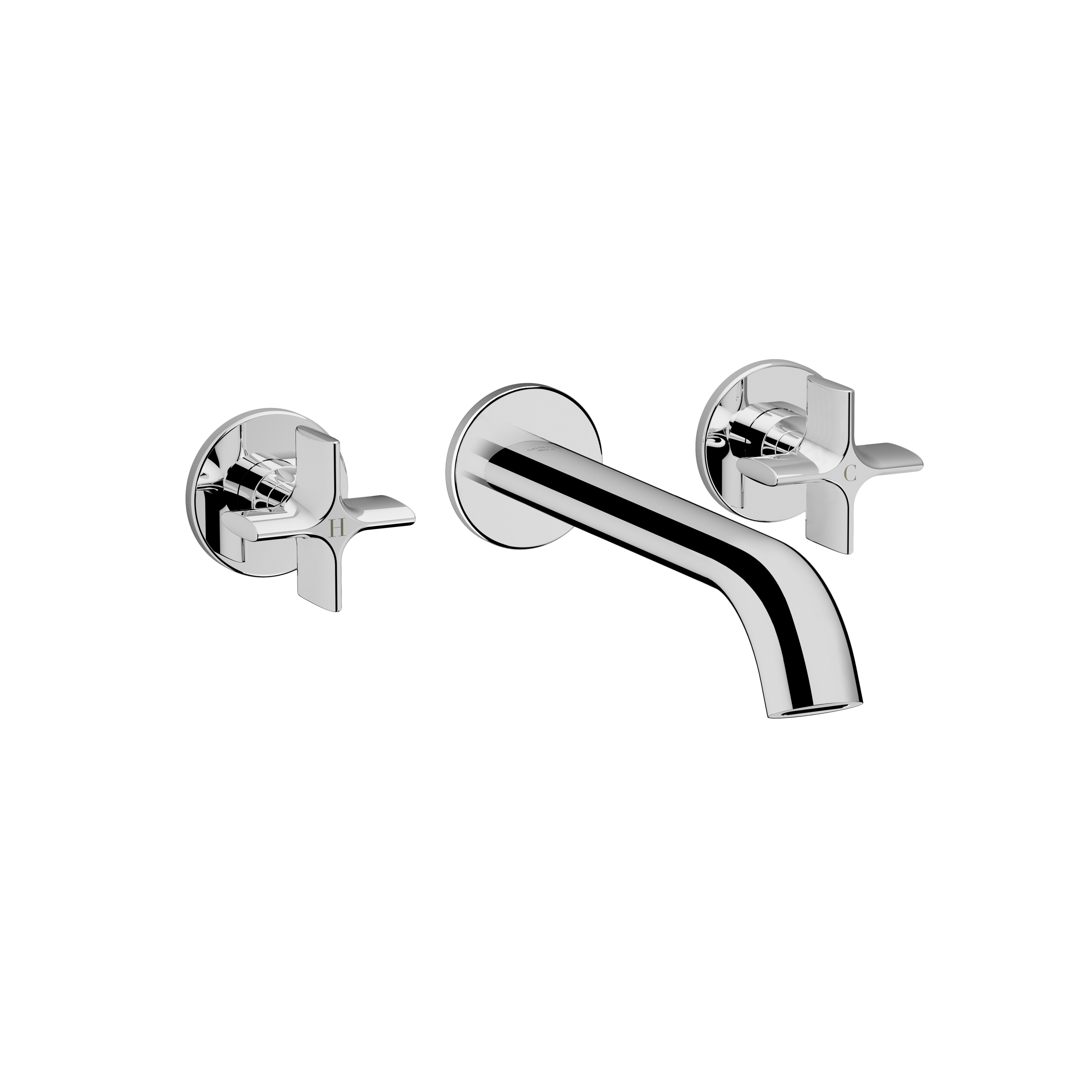 FAUCETS | 3-hole built-in basin mixer with 230 mm spout | Chrome