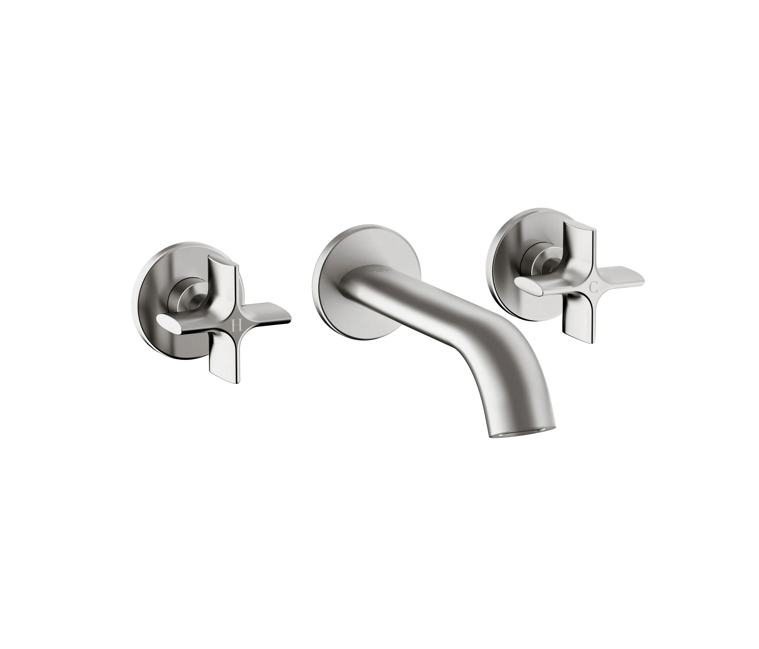 Armani Roca - RUBINETTI | Miscelatore incassato per lavabo con bocca di 180 mm | Brushed Steel