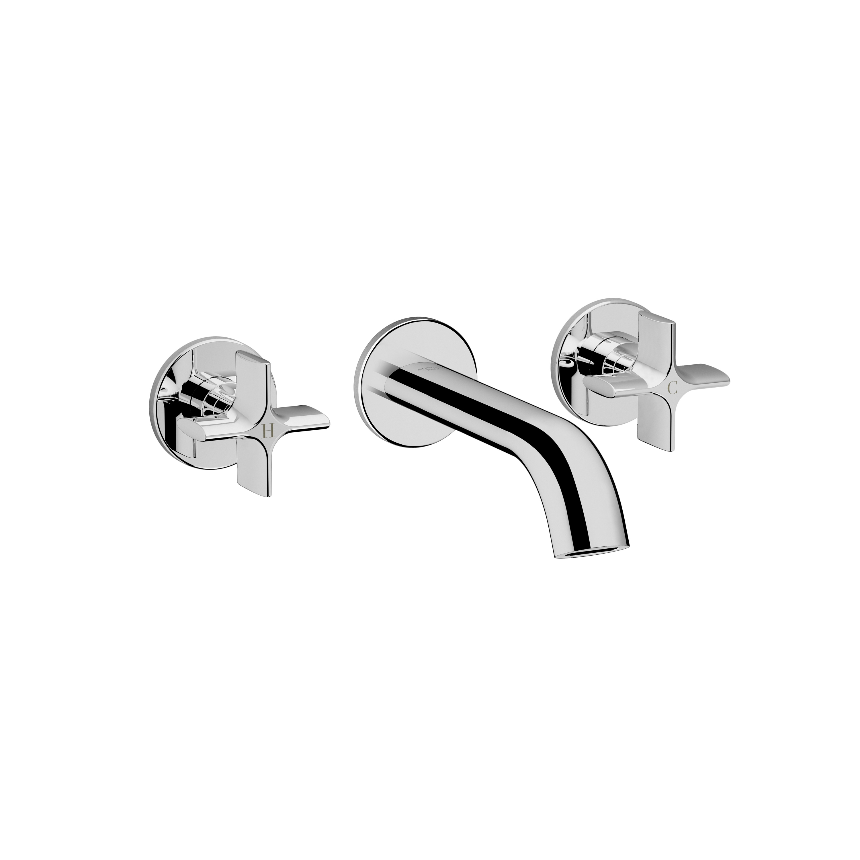 Display product FAUCETS | 3-hole built-in basin mixer with 180 mm spout | Chrome from manufacturer Armani Roca