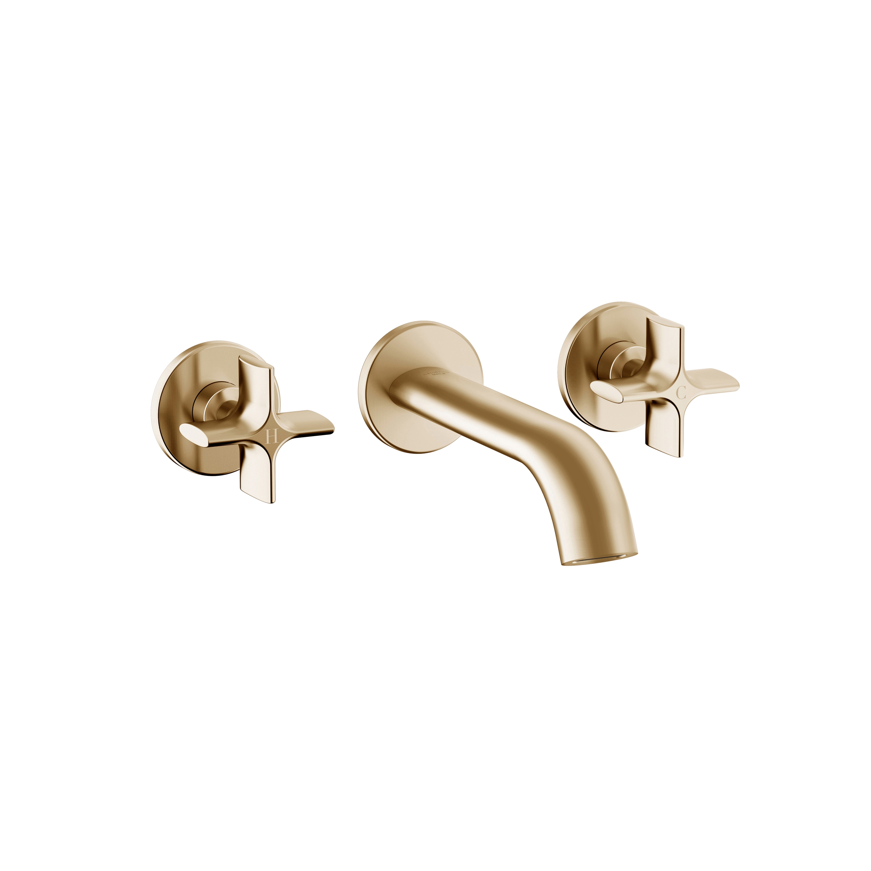 FAUCETS | 3-hole built-in basin mixer with 180 mm spout | Greige