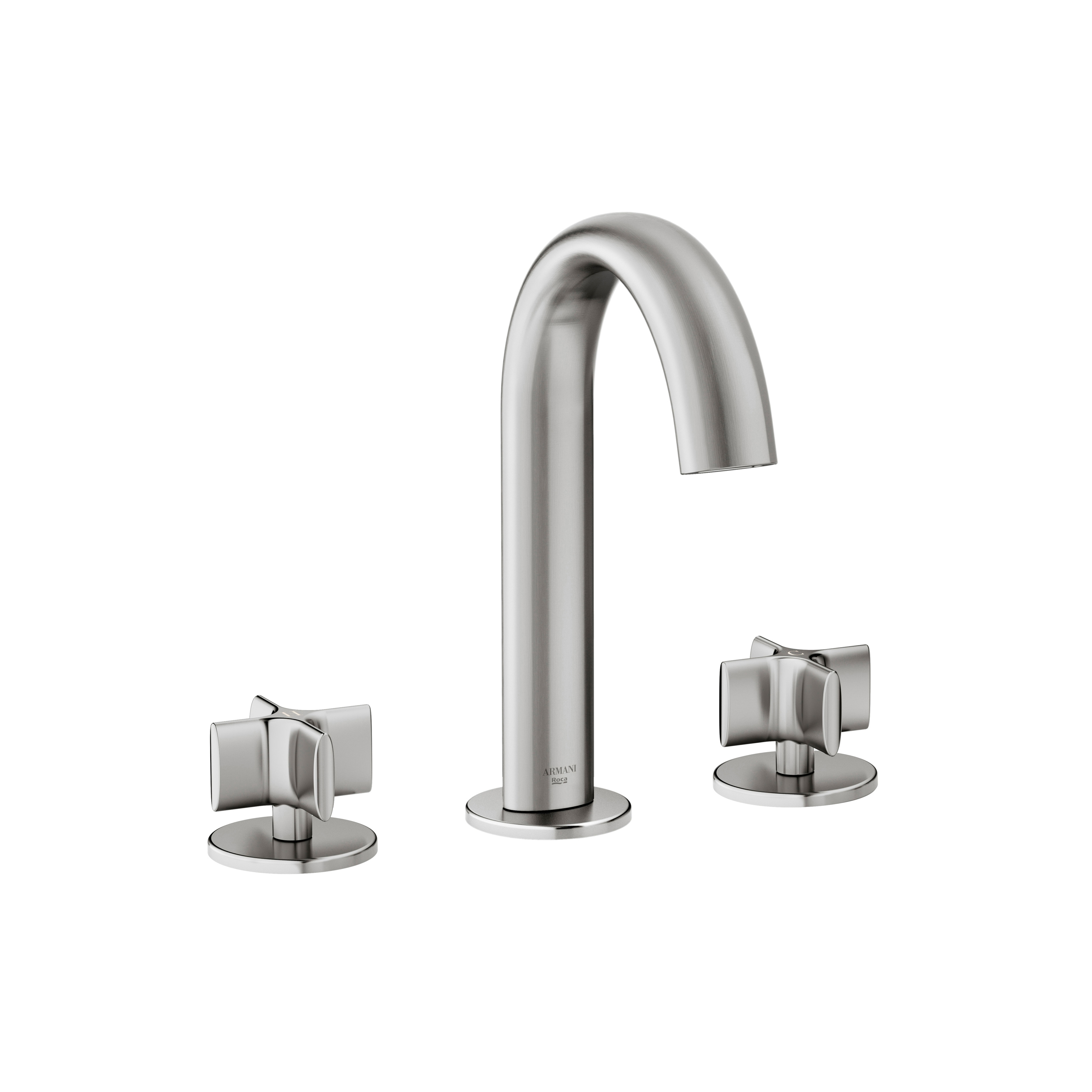 RUBINETTI | Miscelatore per lavabo a 3 fori  | Brushed Steel