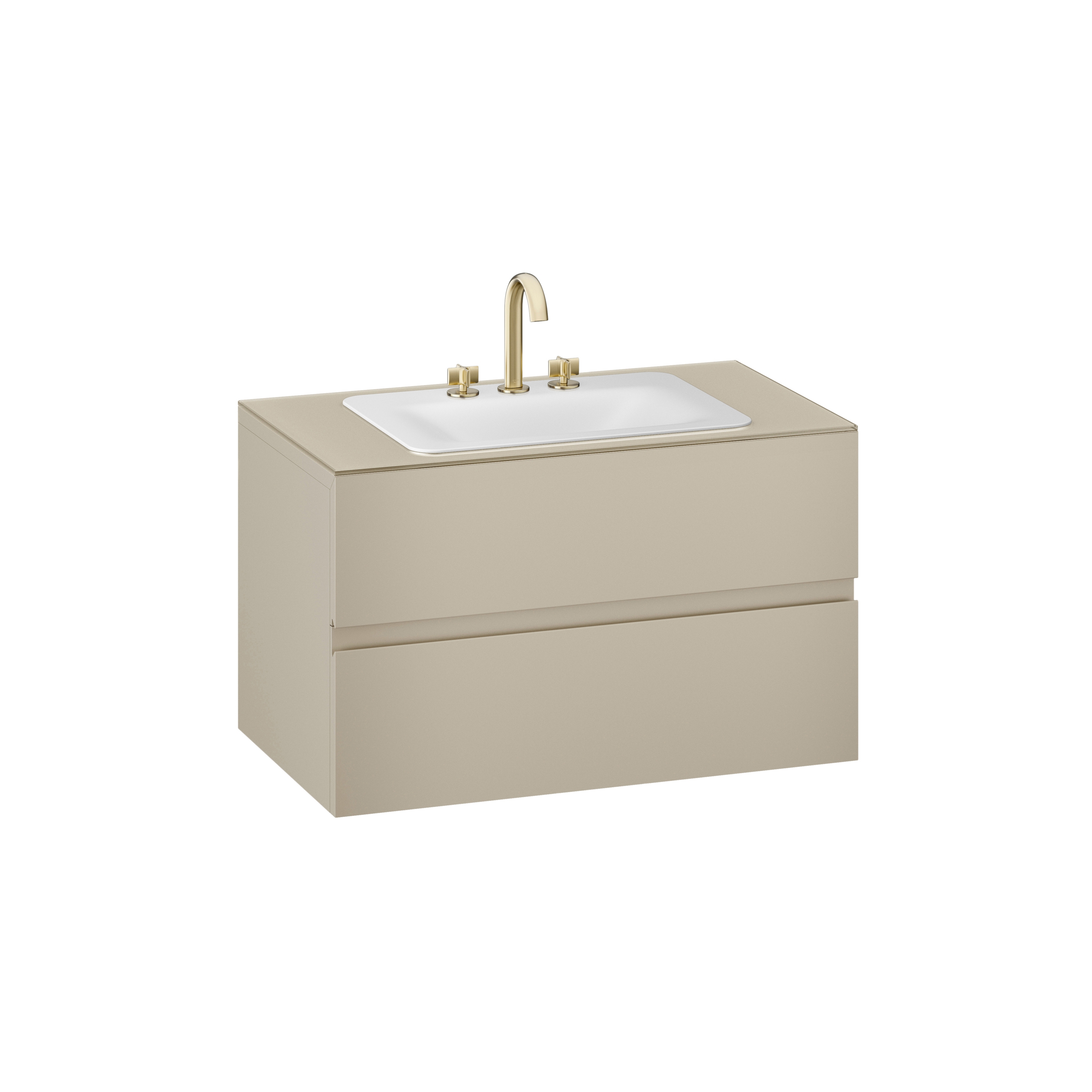 Produkt FURNITURE | 1000 mm wall-hung furniture for countertop washbasin and deck-mounted basin mixer | Greige des Herstellers Armani Roca anzeigen