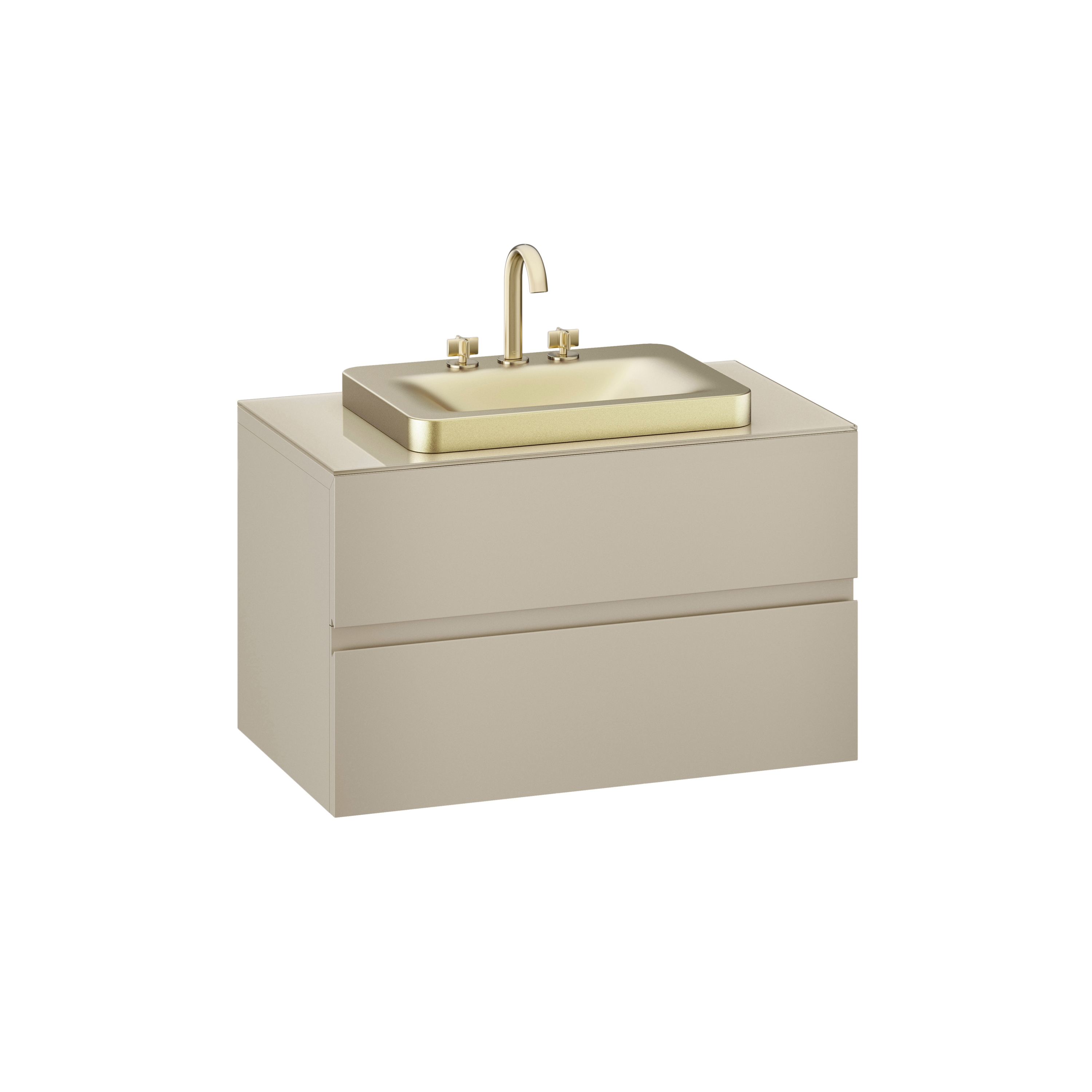 FURNITURE | 1000 mm wall-hung furniture for over countertop washbasins and deck-mounted basin mixers | Greige