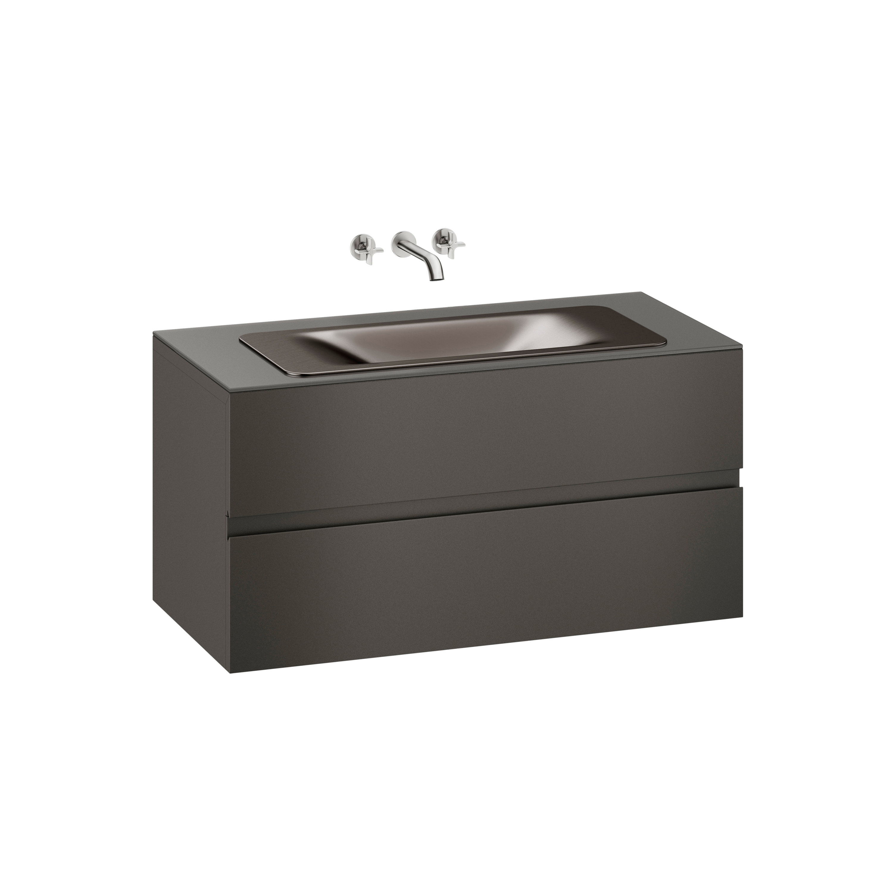 MUEBLES DE BAÑO | Mueble mural de 1200 mm para lavabo de encimera y grifería mural
Nero