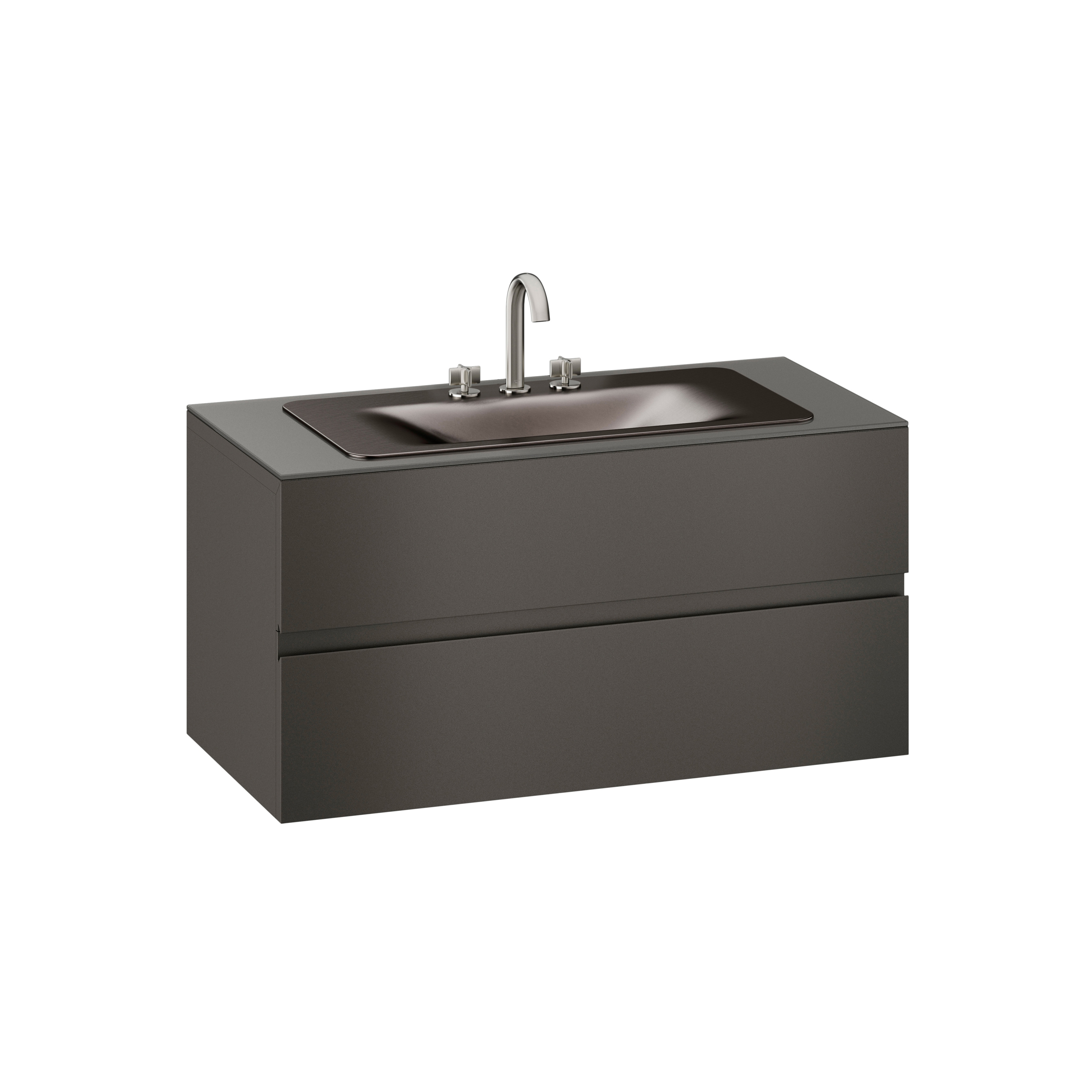 Produkt FURNITURE | 1200 mm wall-hung furniture for countertop washbasin and deck-mounted basin mixer | Nero des Herstellers Armani Roca anzeigen