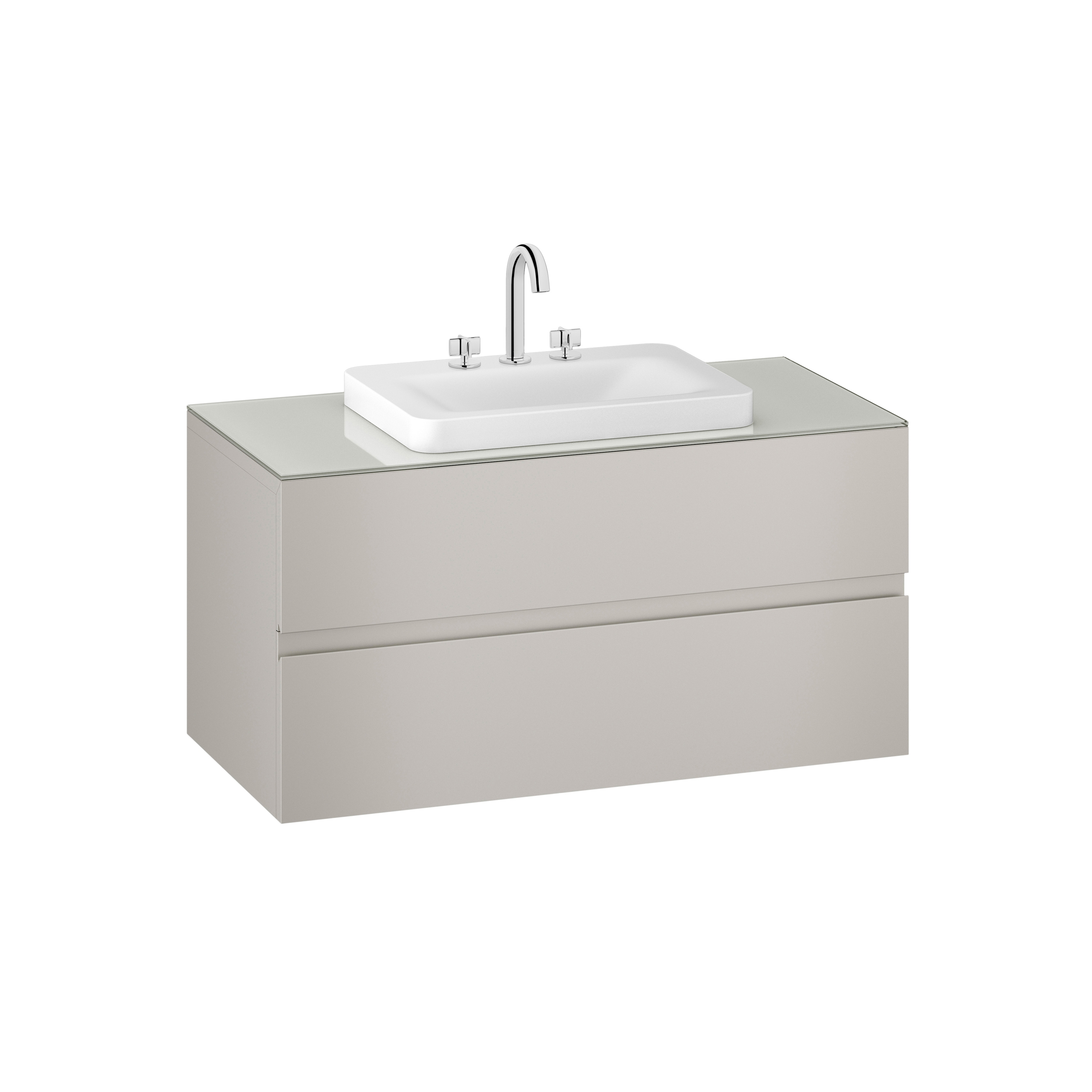 FURNITURE | 1200 mm wall-hung furniture for over countertop washbasins and deck-mounted basin mixers | Silver