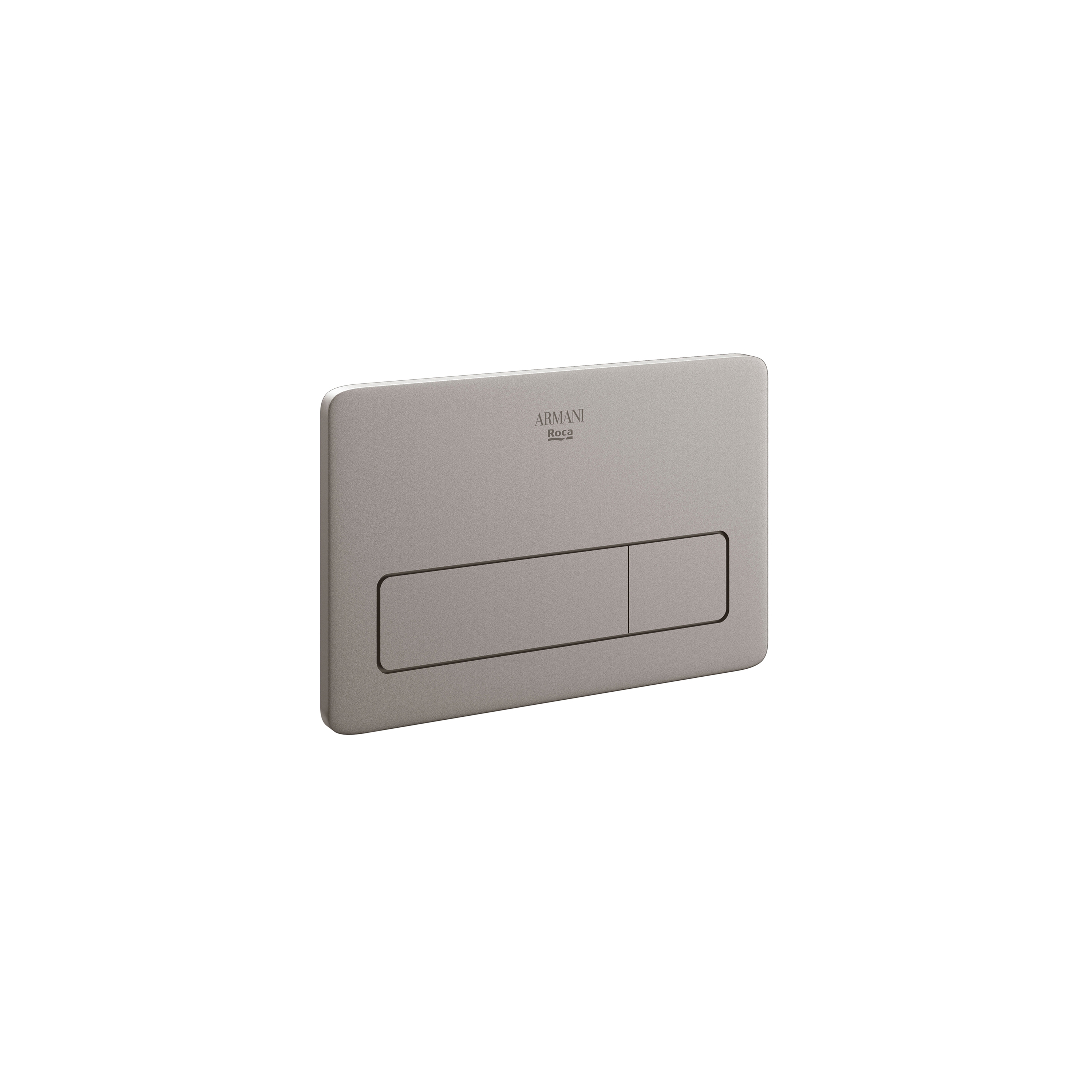 Mostra il prodotto INSTALLATION SYSTEM | Placca ad azionamento meccanico a doppio scarico 3/6 litri per supporto Pro System | Brushed Steel del produttore Armani Roca