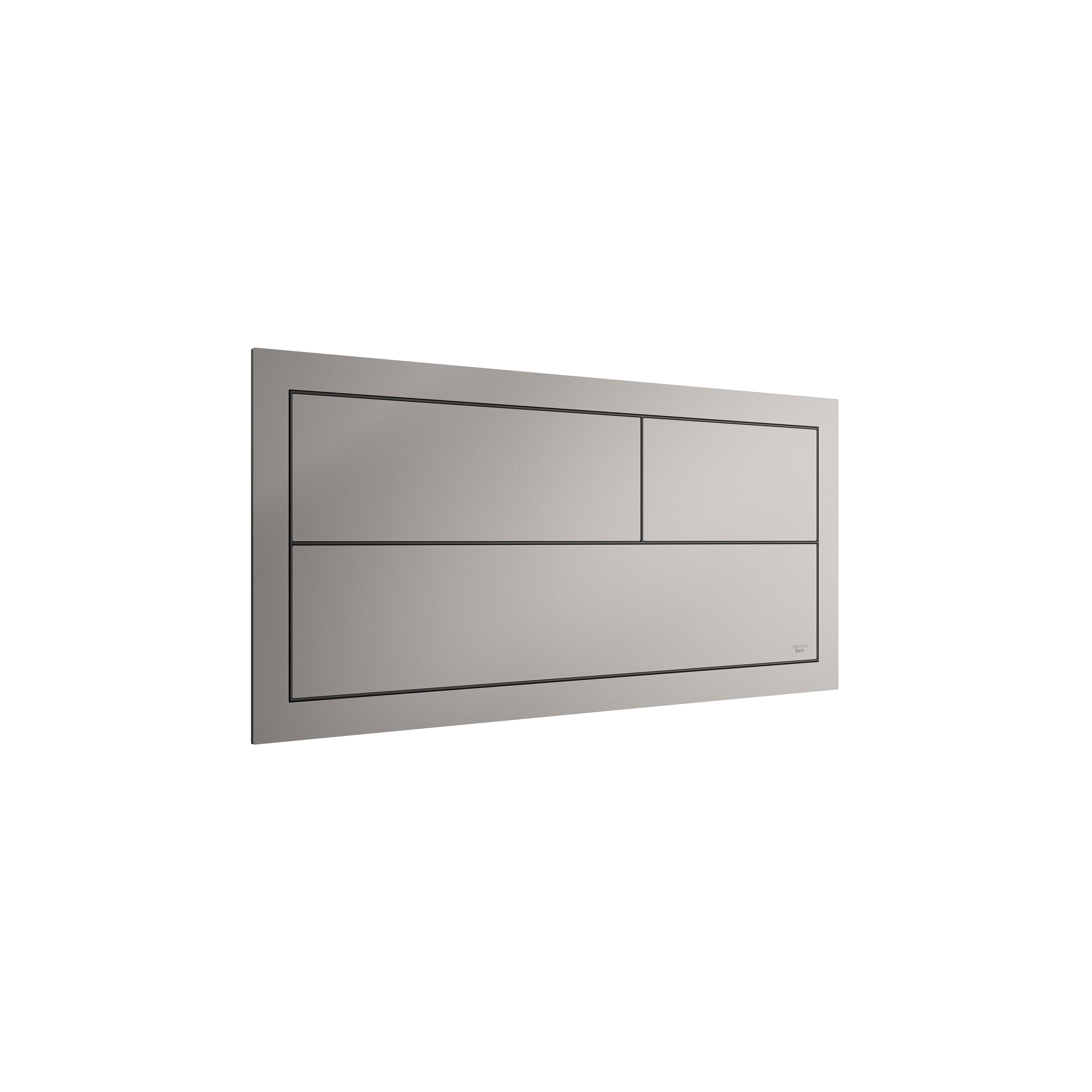 INSTALLATION SYSTEMS | Placa capacitativa de doble descarga 3/6 litros empotrada para soporte Pro System. 550 mm | Silver