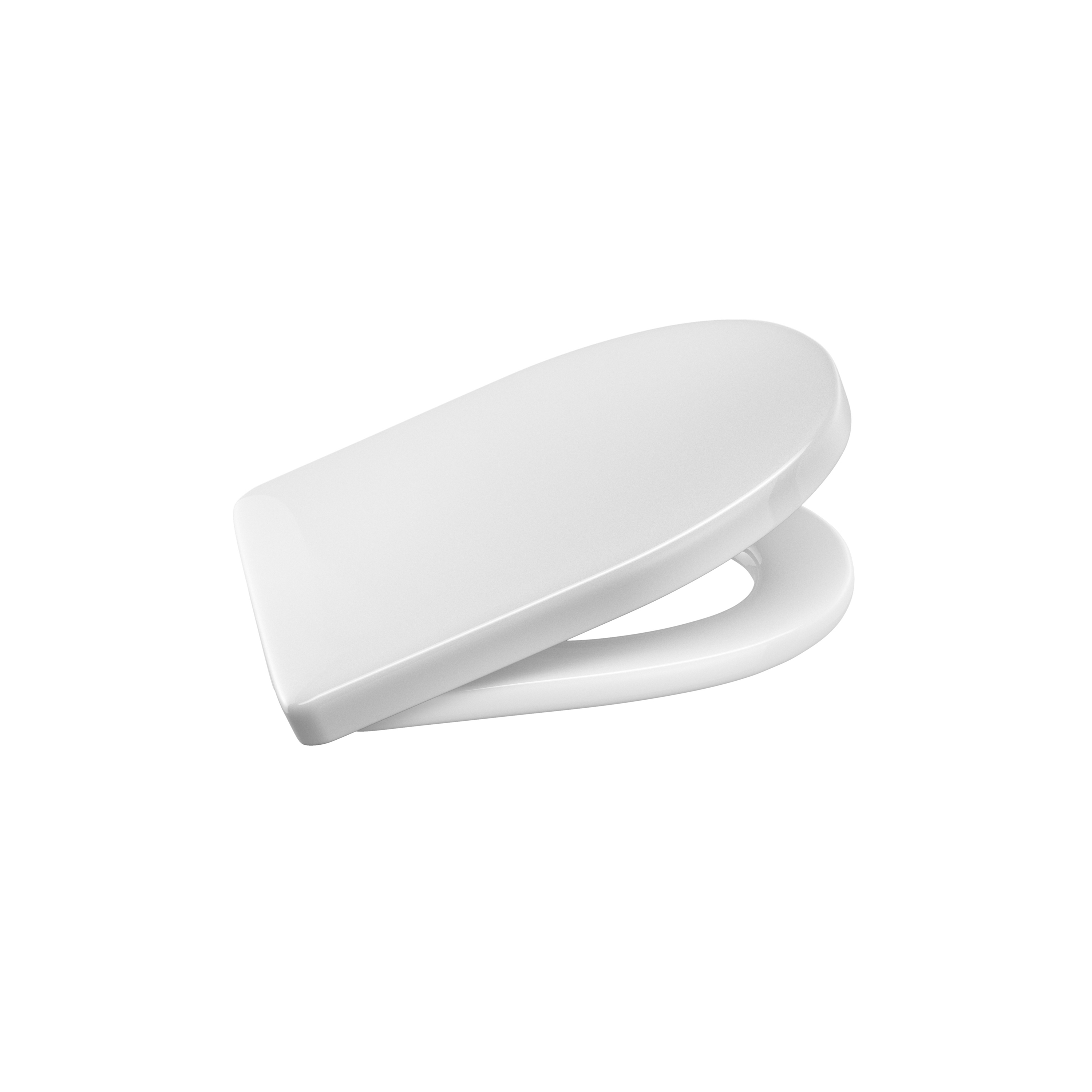 VASI | Seduta con coprivaso a caduta ammortizzata per vaso | Glossy White