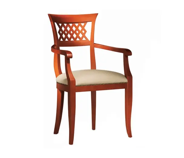 BK Barrit - Wood Dining Chair with Armrest