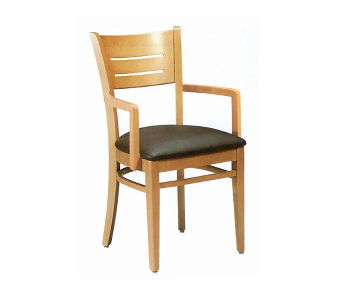 BK Barrit - Wood Dining Chair with Armrest