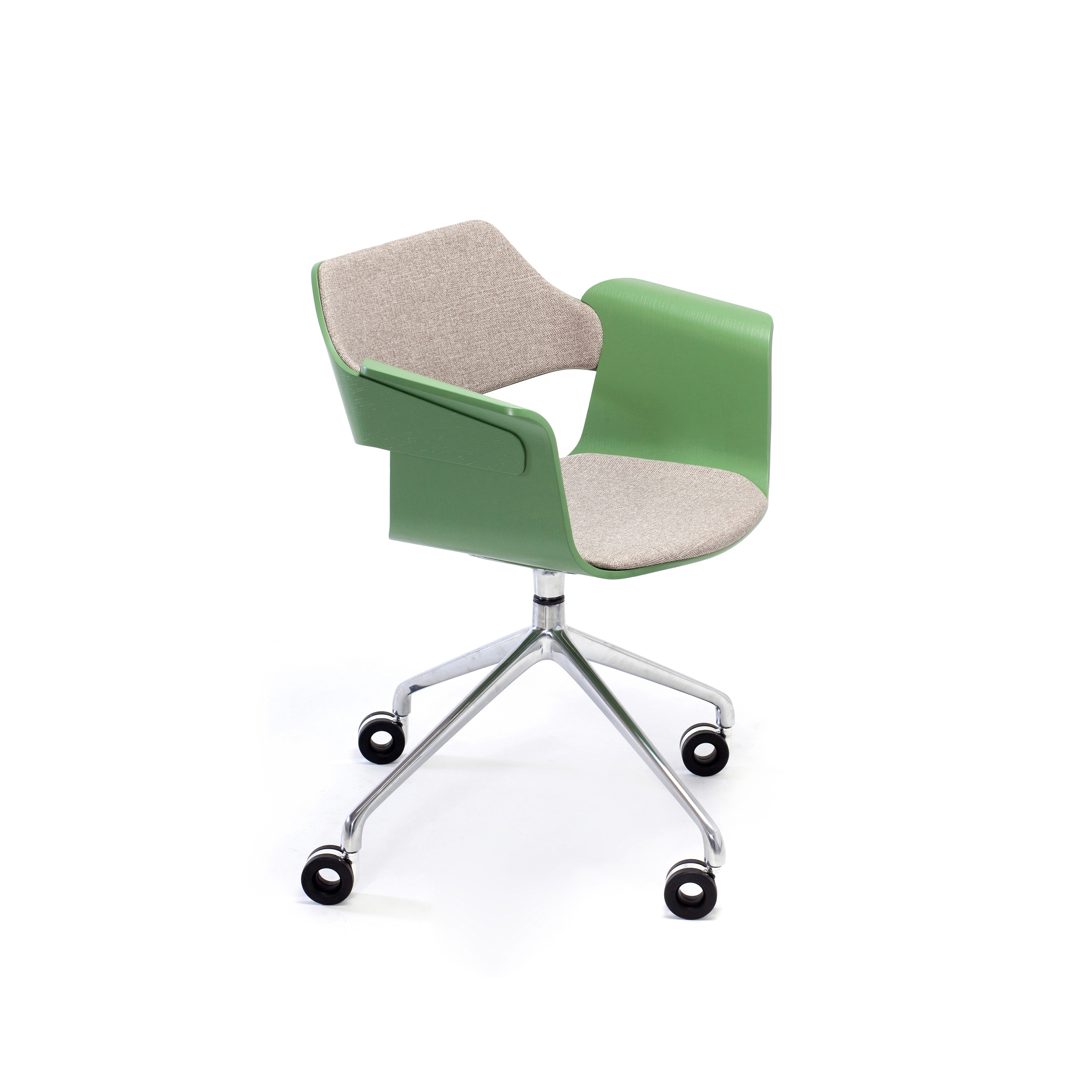 Flagship Armchair with swivel base and castors