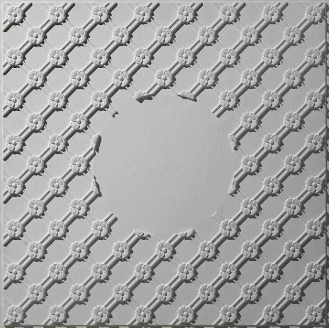 Above View Inc - French Flower Blank Center Ceiling Tile