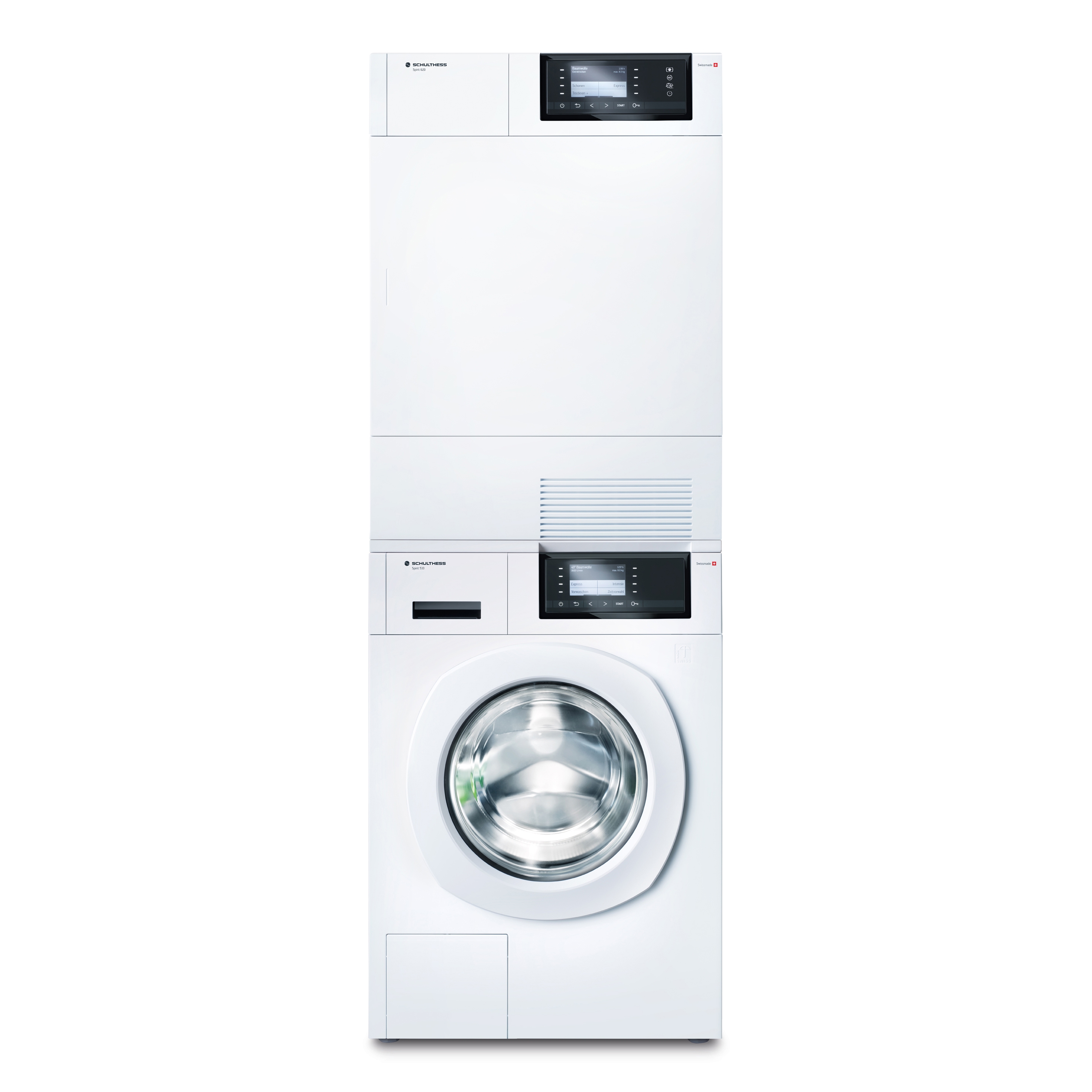 Display product Washing machine Spirit 510 + Dryer Spirit 620 turm from manufacturer Schulthess Maschinen