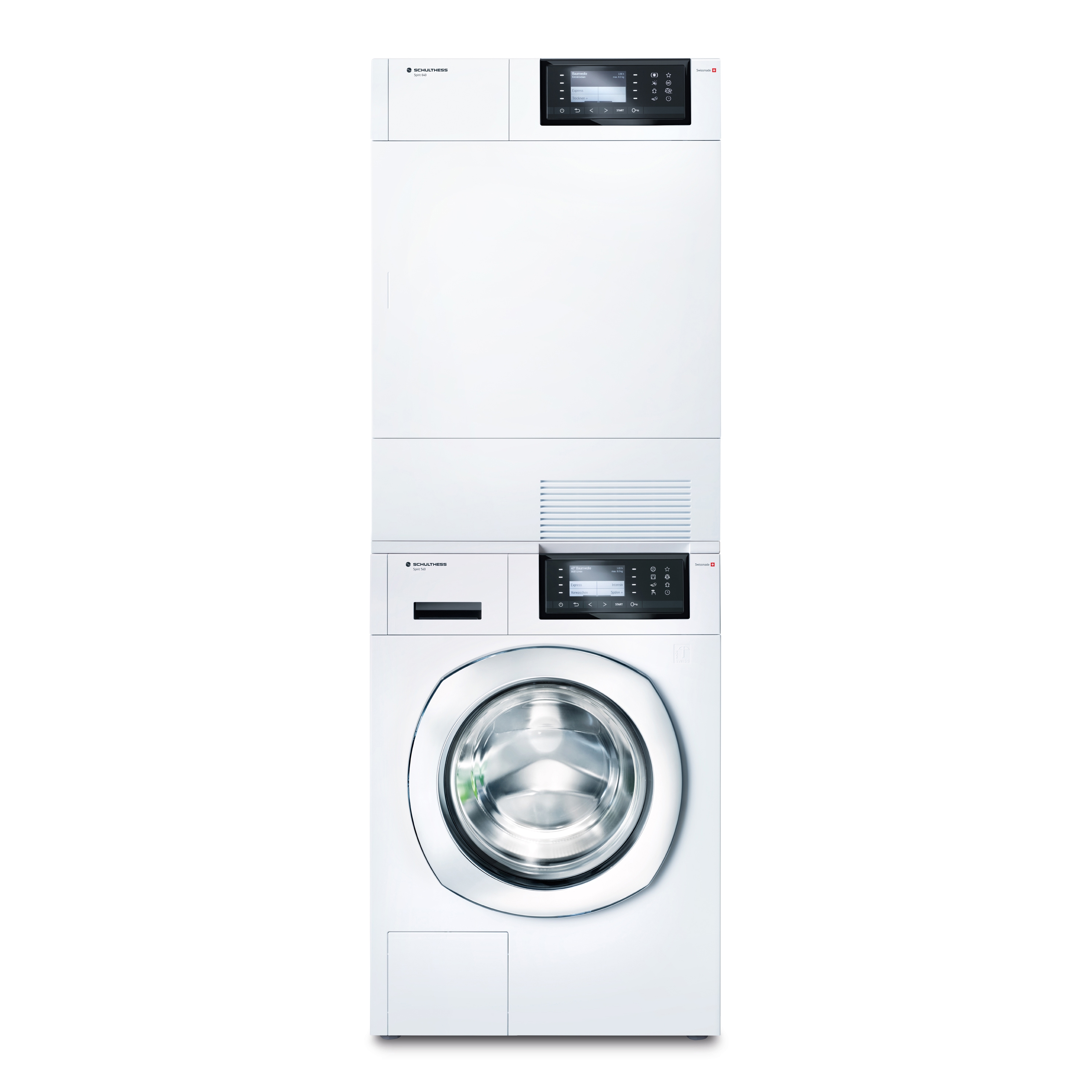 Display product Washing machine Spirit 540 + Dryer Spirit 640 turm from manufacturer Schulthess Maschinen