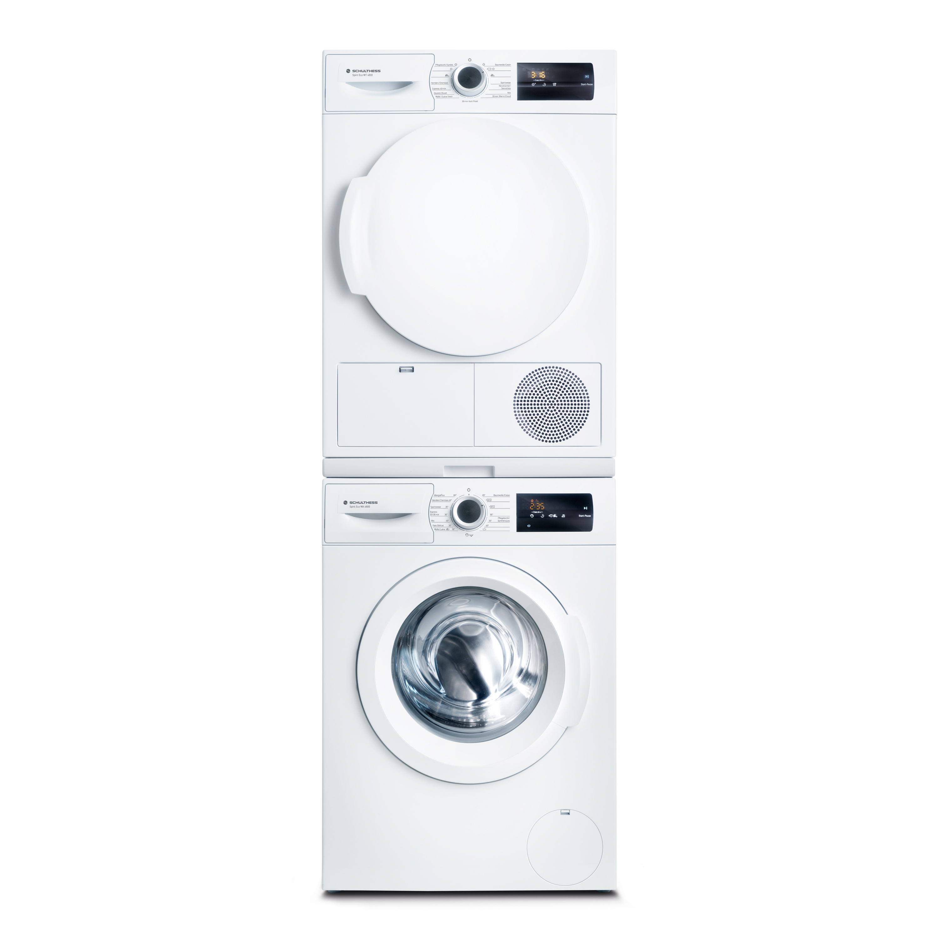 Display product Washing machine Spirit Eco WA 4800 + Dryer Spirit Eco WA 4810 turm from manufacturer Schulthess Maschinen