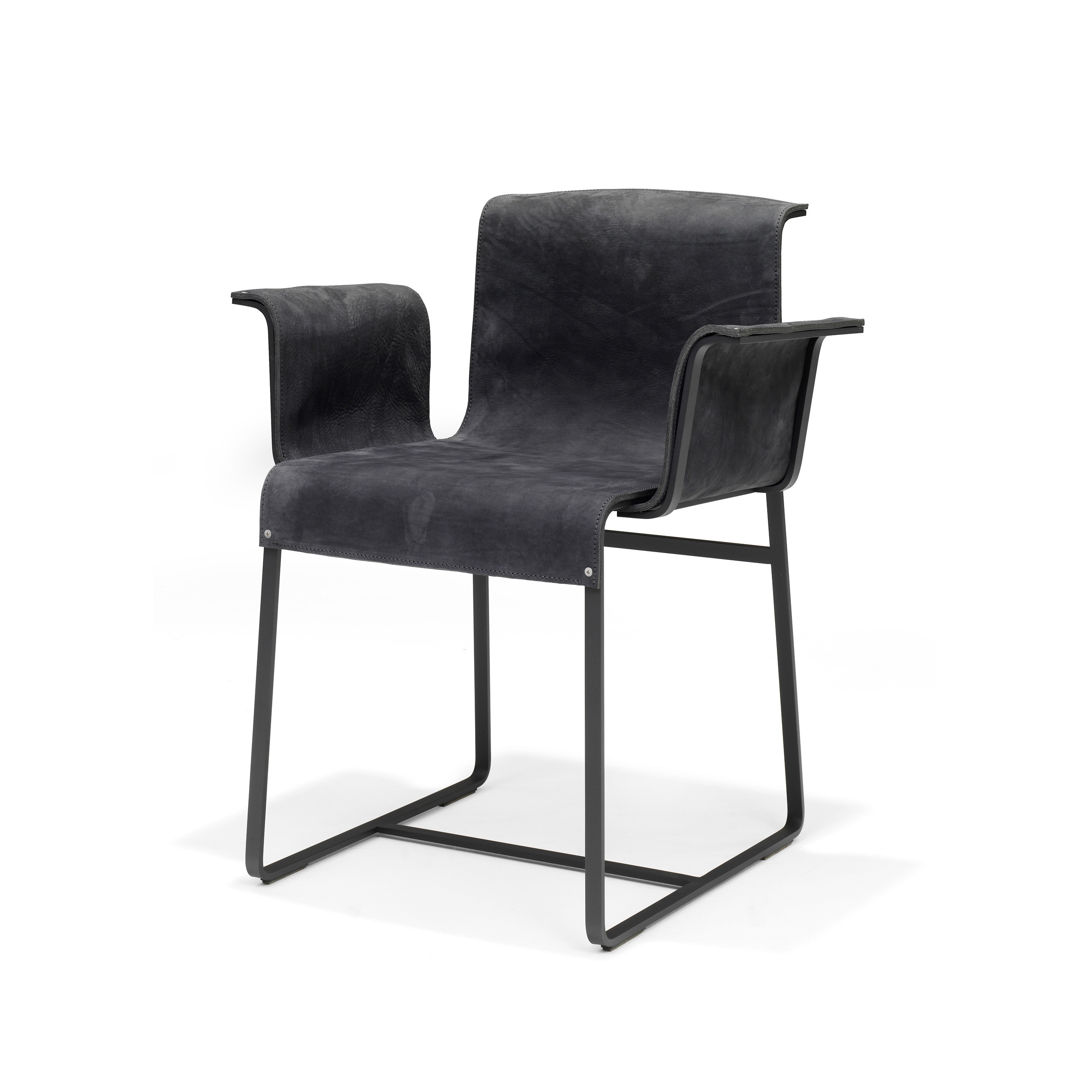Founded Dining Chair with two arms