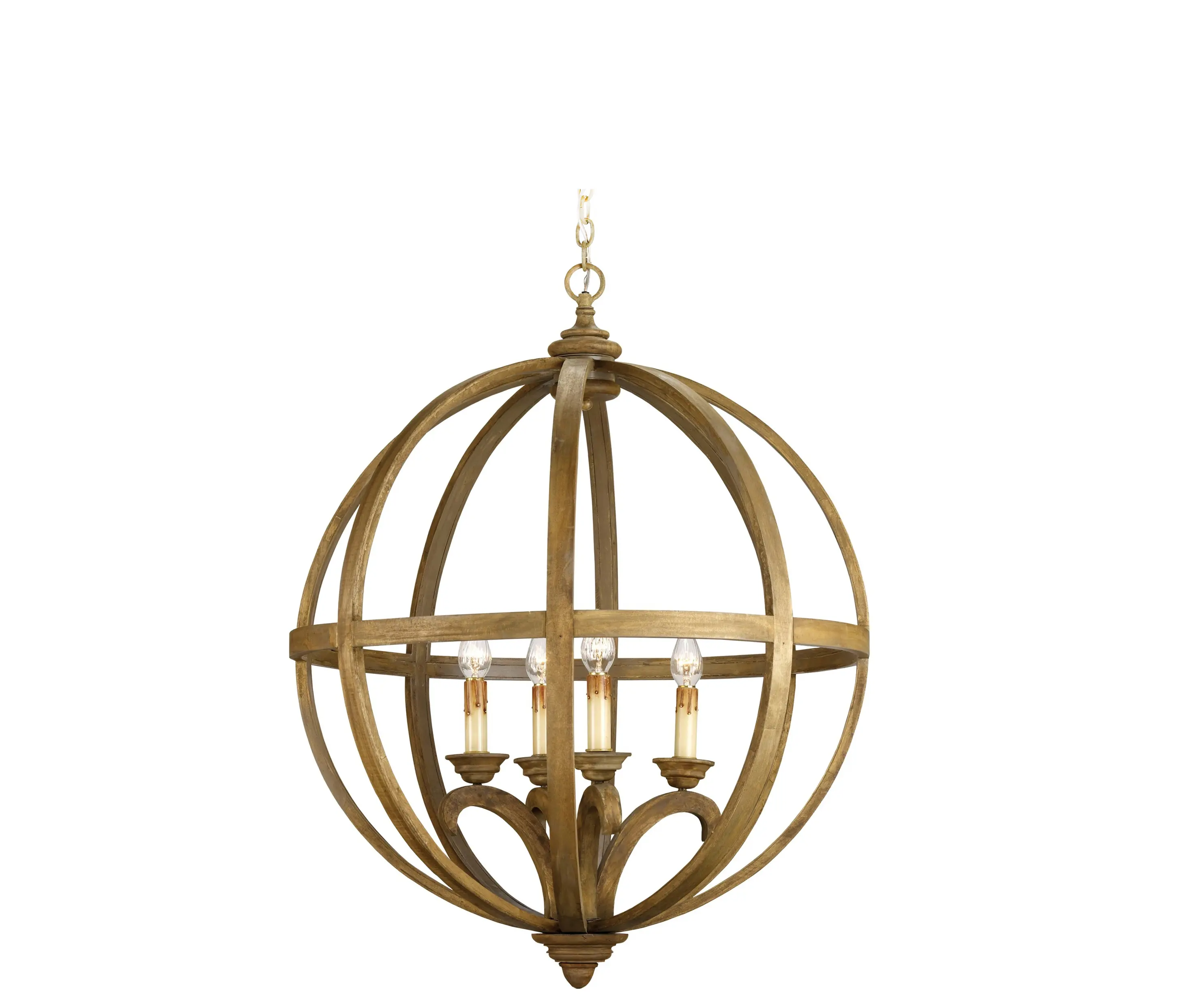 Currey & Company - Axel Orb Chandelier, Large