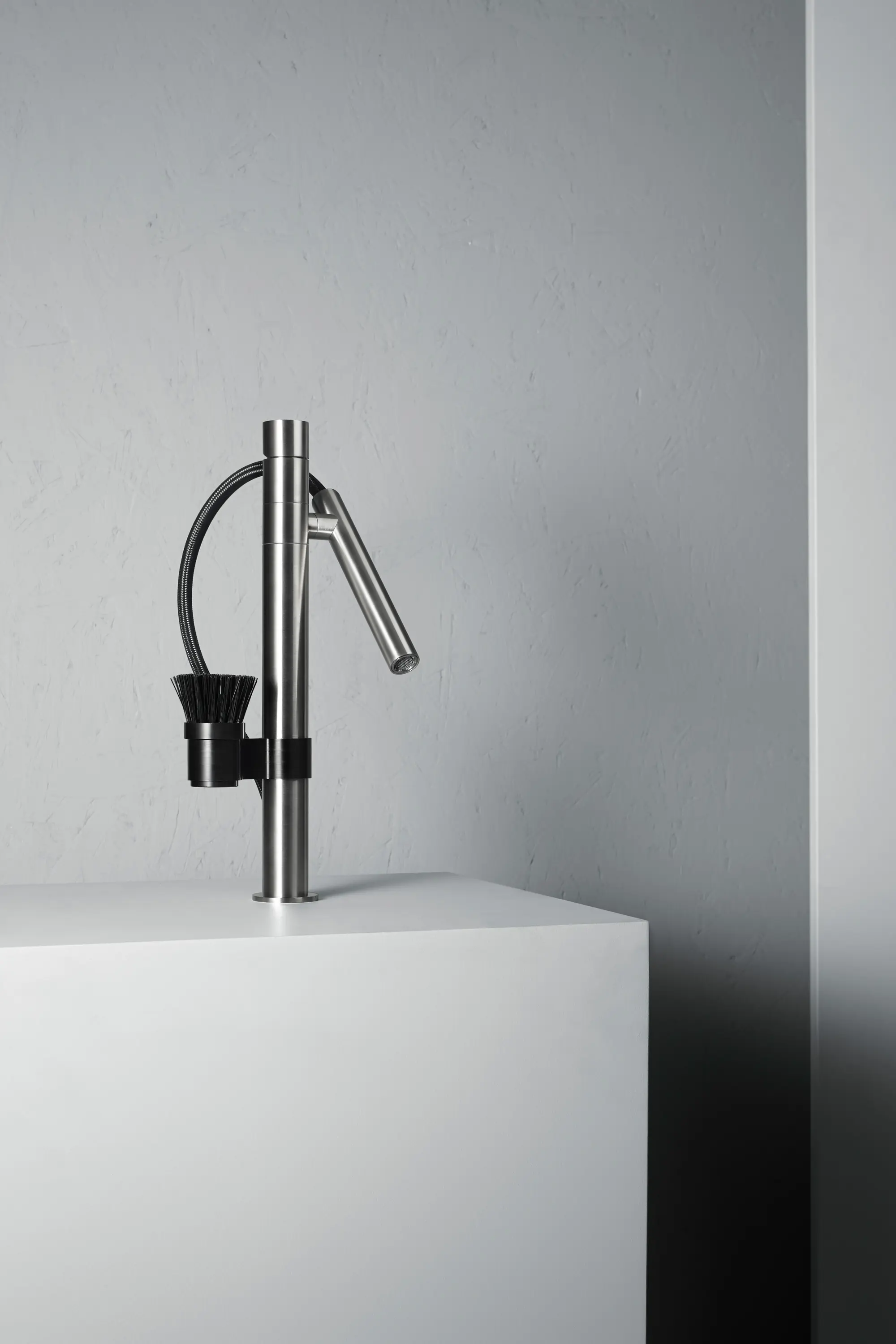 Quadrodesign - Kitchen Inox | Stainless steel Kitchen sink mixer with swivel and detachable spout