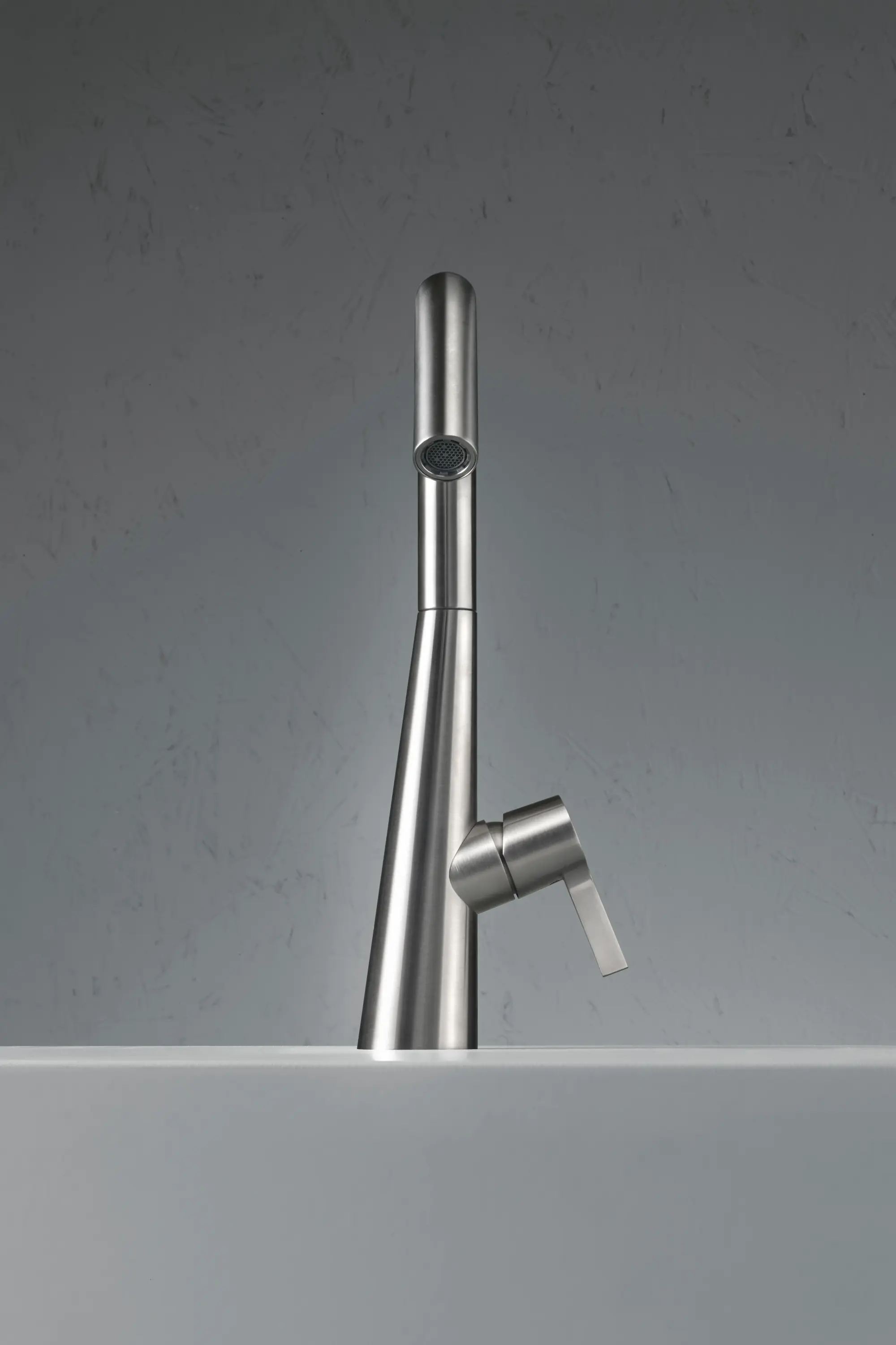 Quadrodesign - Volcano | Stainless steel Deck mounted mixer