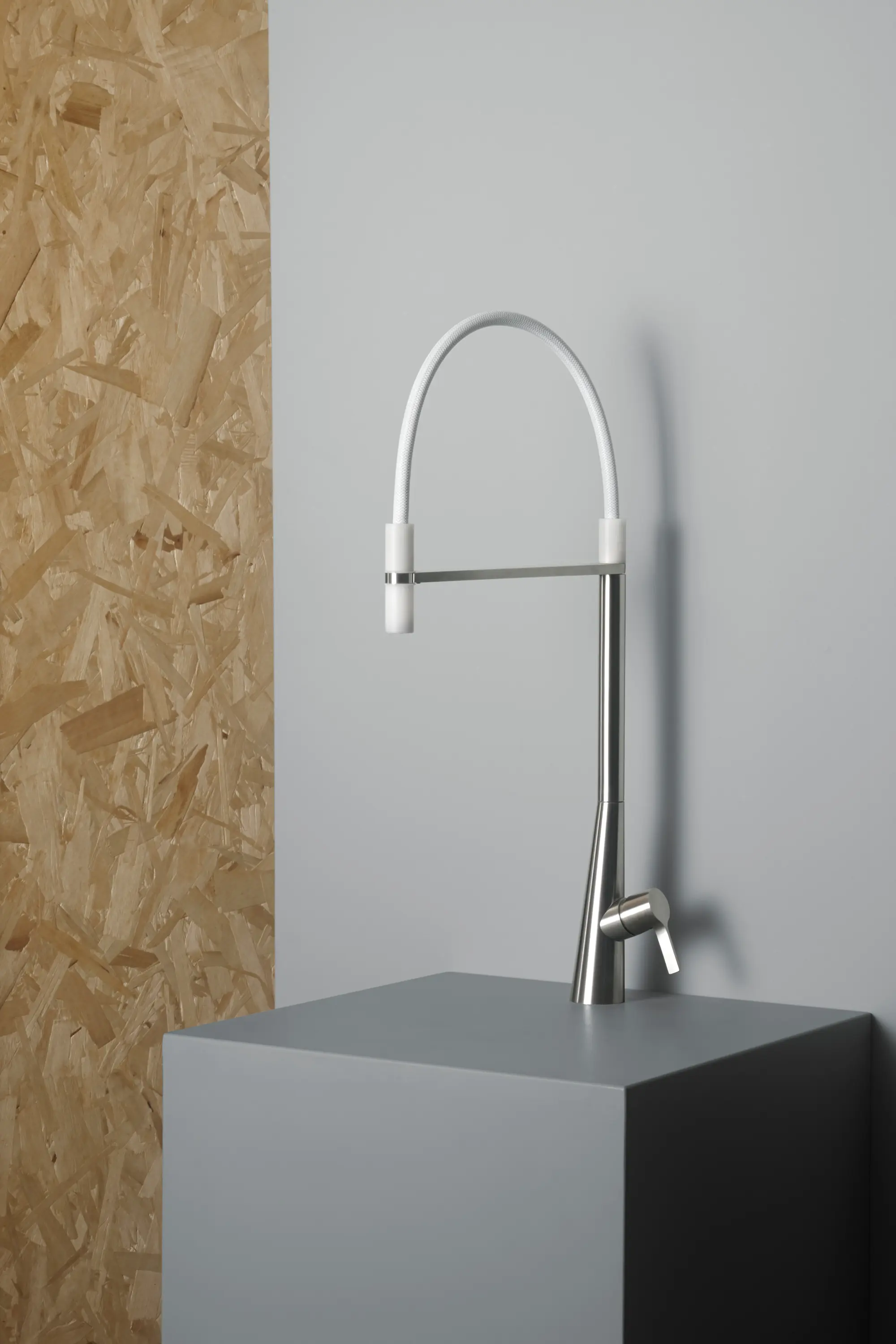 Quadrodesign - Volcano | Stainless steel Kitchen sink mixer