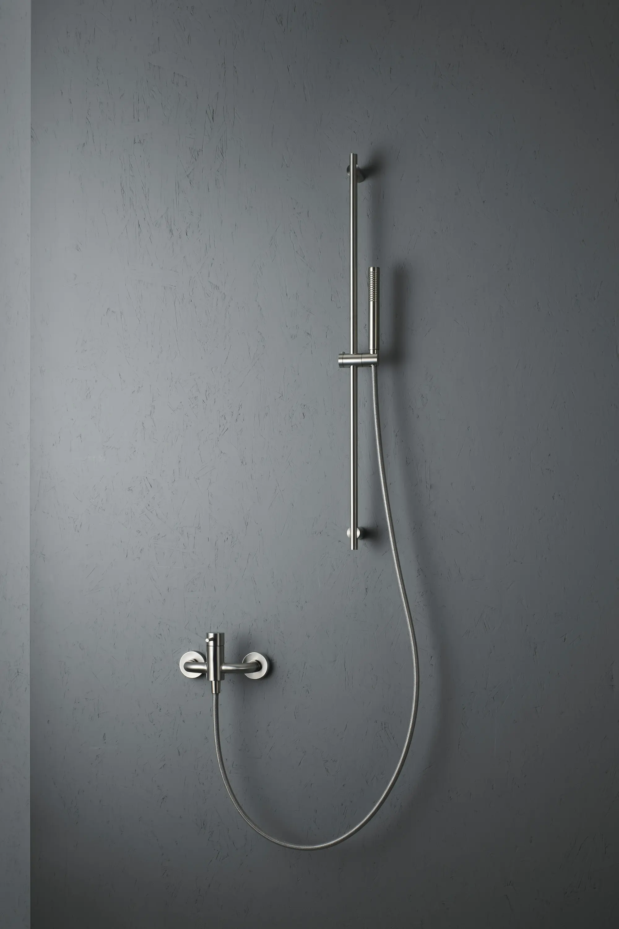 Quadrodesign - Source | Stainless steel Wall mounted external mixer set