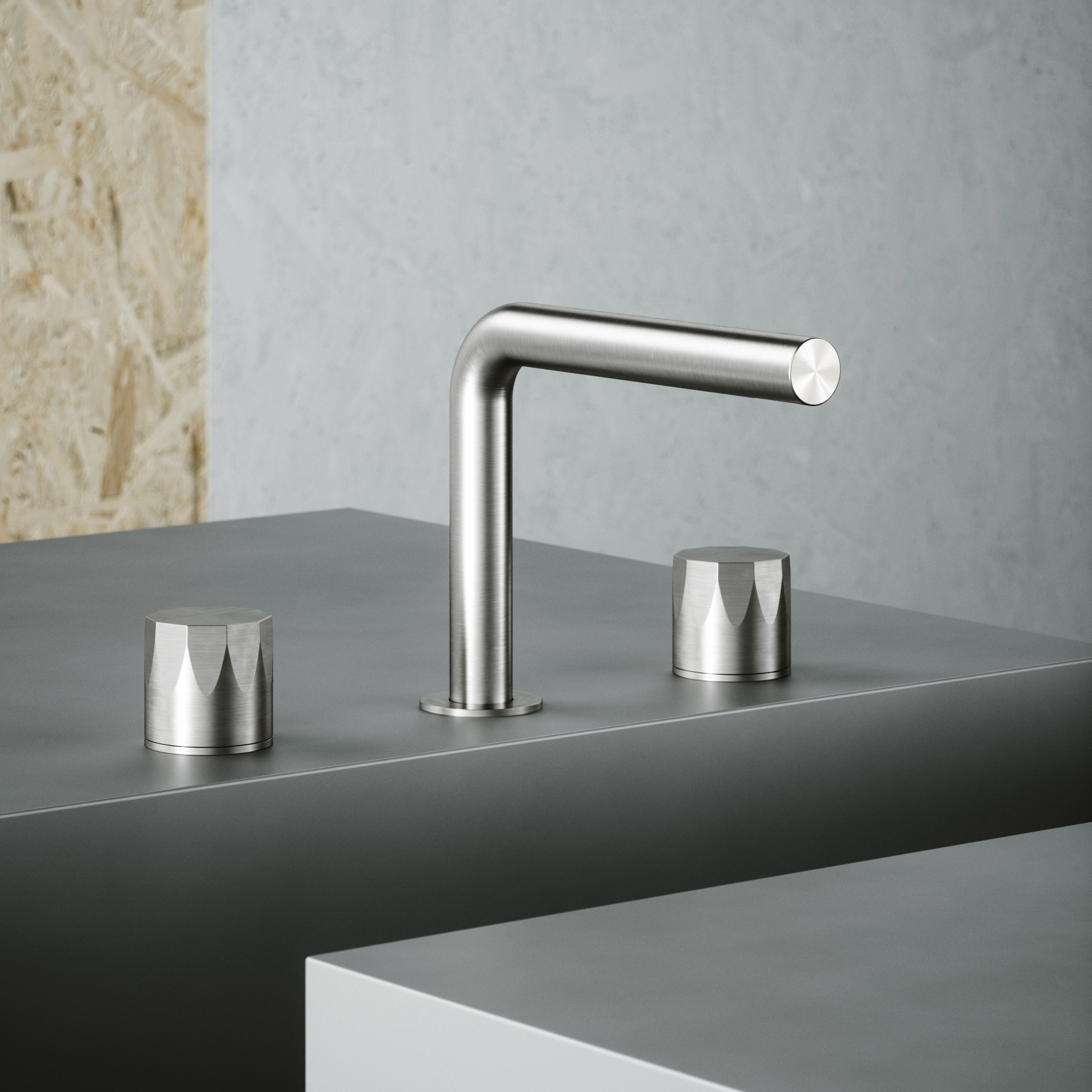Display product Hb | Stainless steel Set of 2 stop valves with spout from manufacturer Quadrodesign