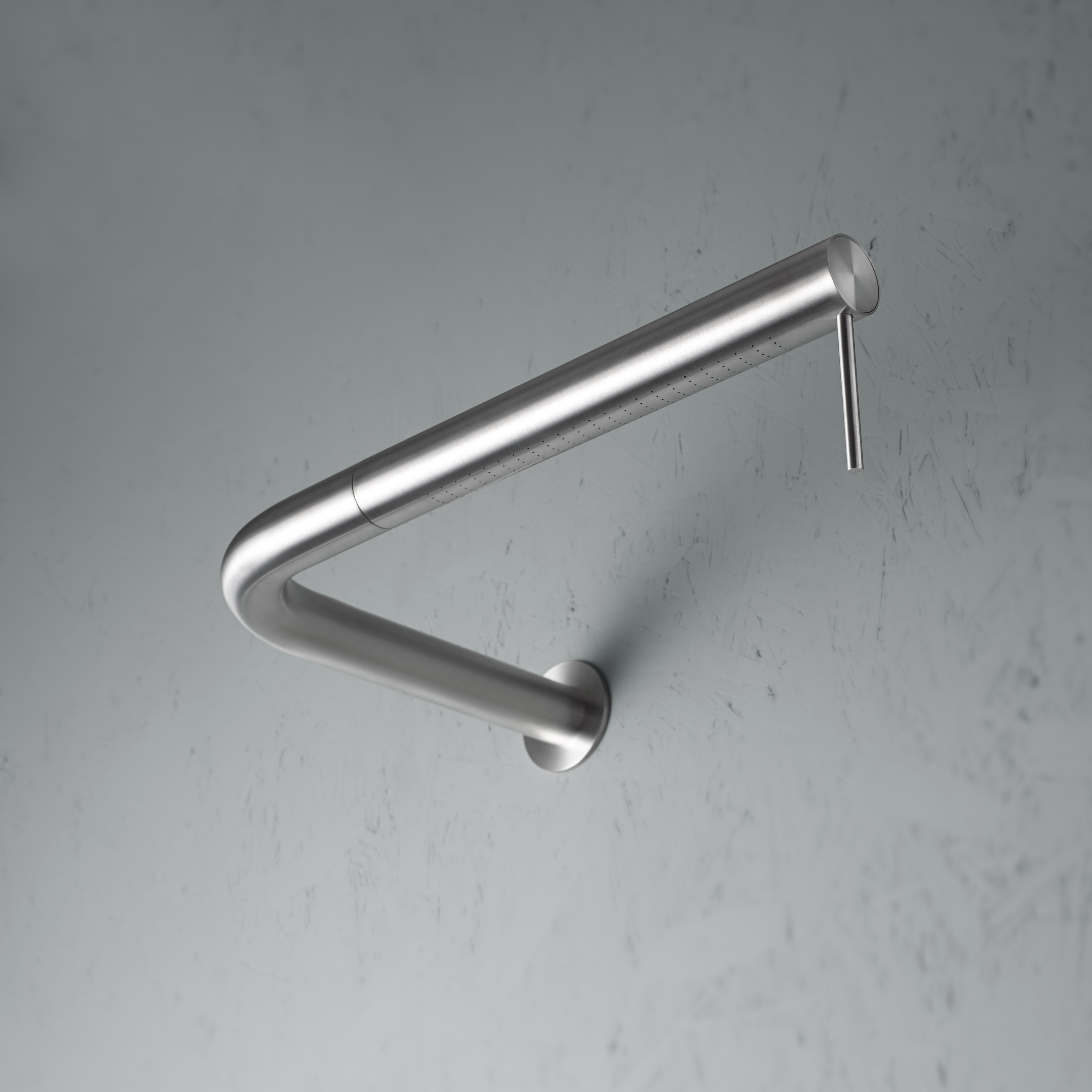 Display product Levo | Stainless steel Rain adjustable shower head from manufacturer Quadrodesign