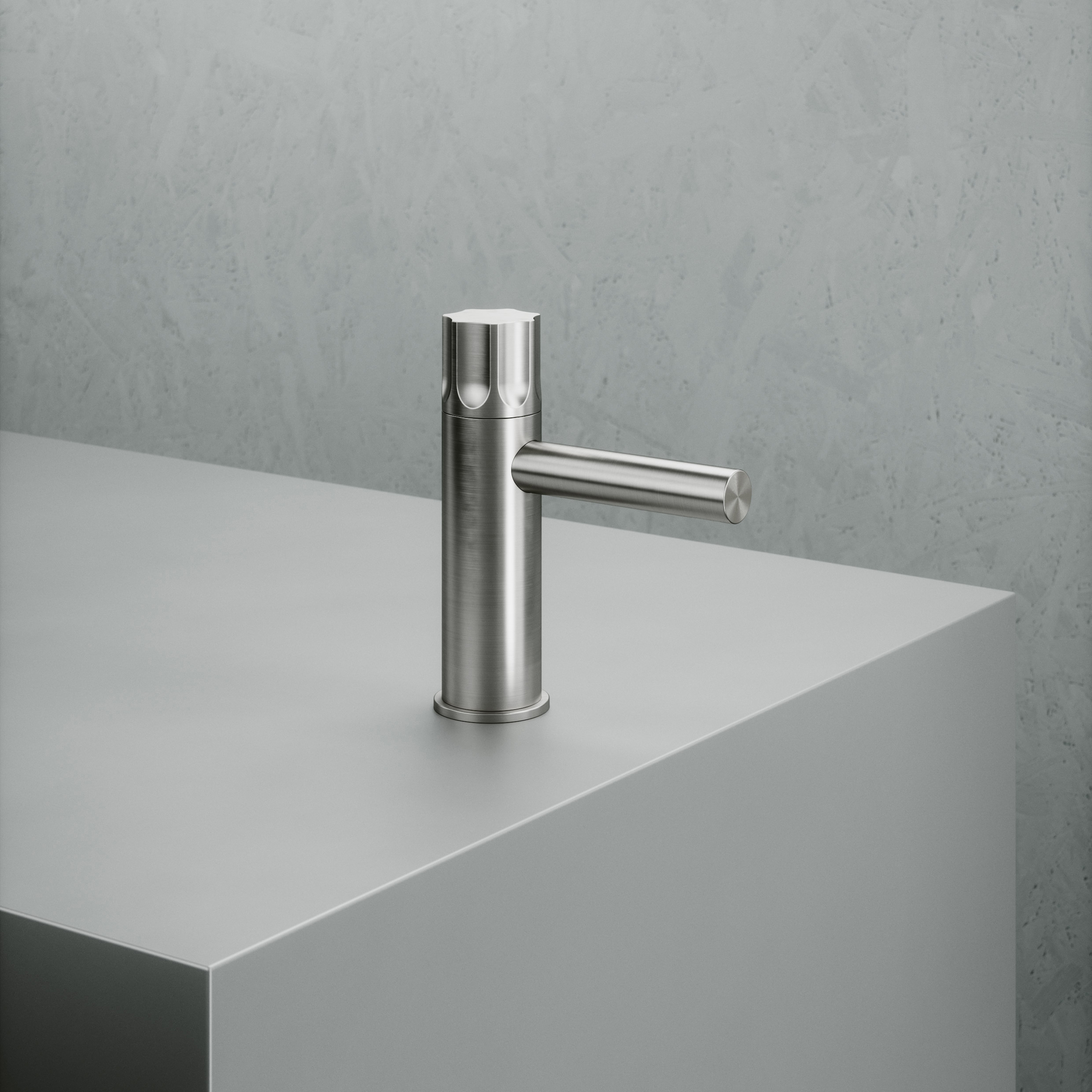 Display product Modo | Stainless steel Deck mounted hydroprogressive mixer from manufacturer Quadrodesign