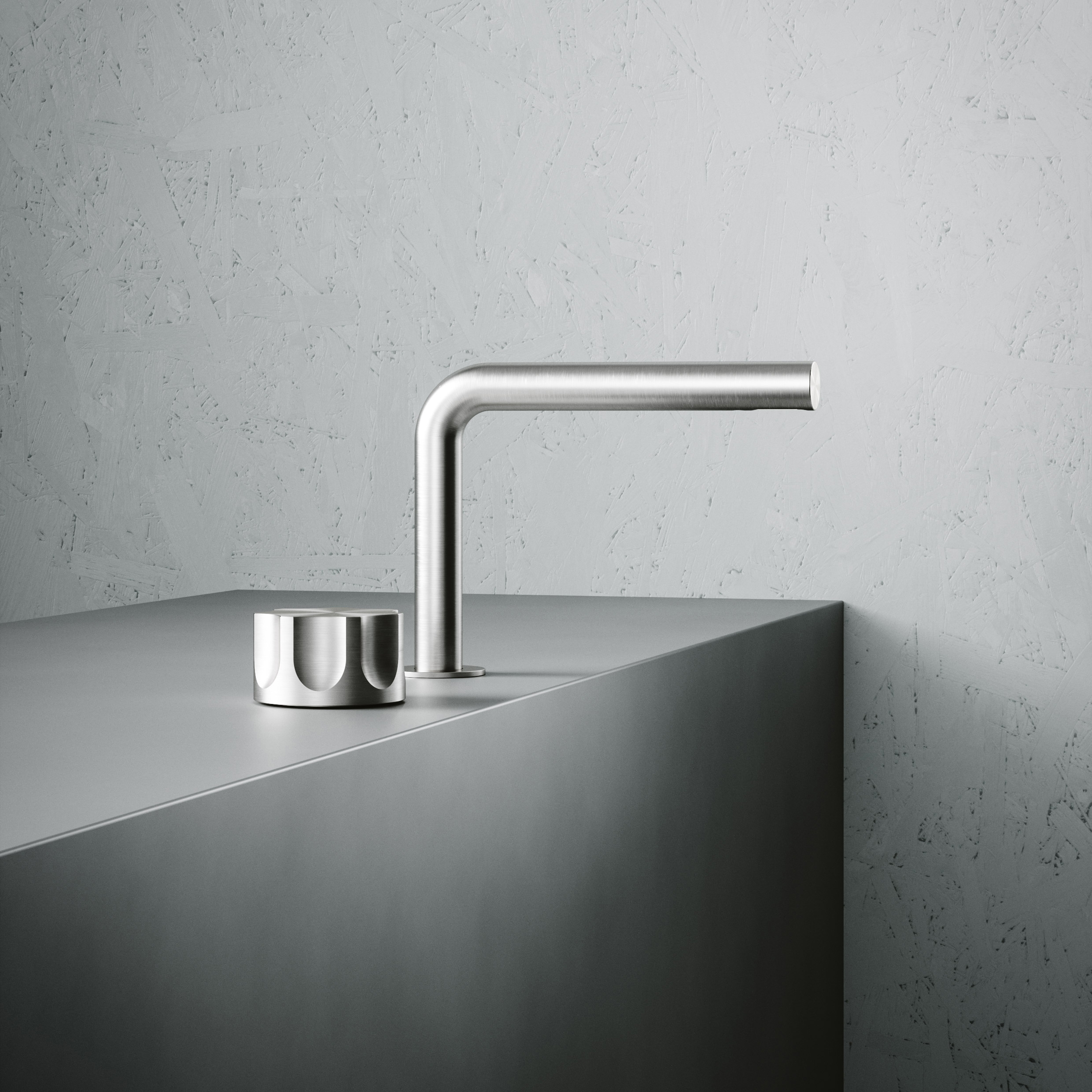 Mostra il prodotto Modo | Miscelatore idroprogressivo 2 fori con bocca erogazione in acciaio inossidabile del produttore Quadrodesign