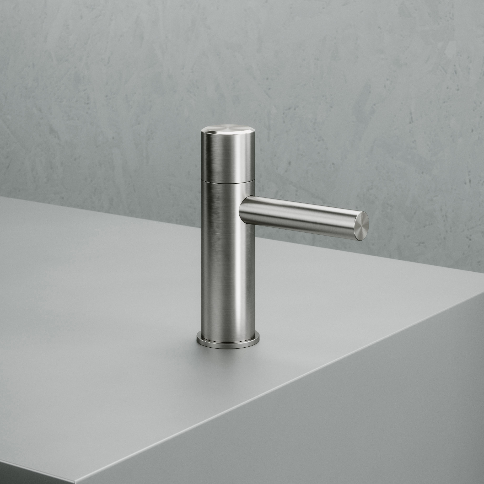 Display product Stereo | Stainless steel Deck mounted hydroprogressive mixer from manufacturer Quadrodesign