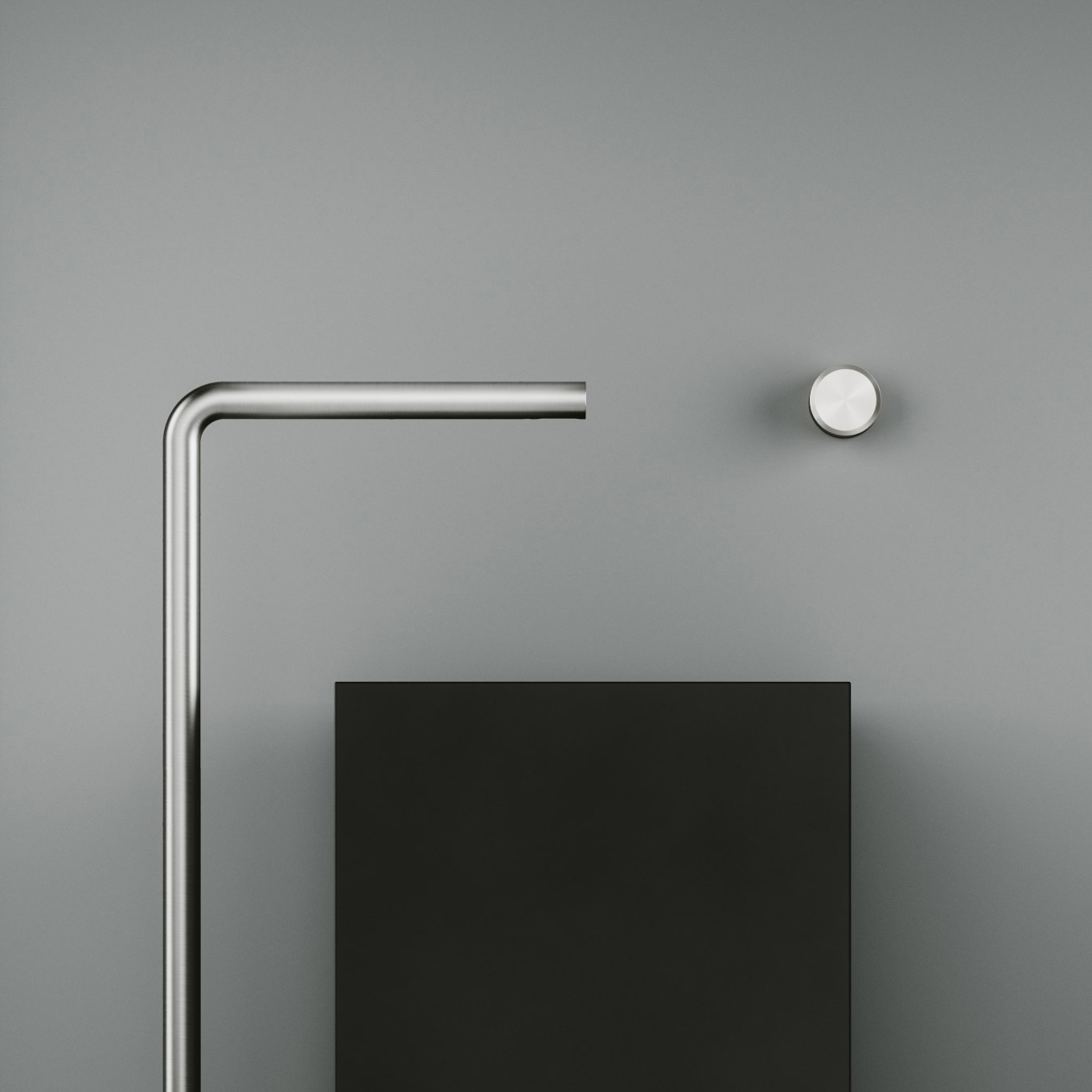 Produkt Stereo | Wandeinbau hydroprogressive Mischer mit Auslauf L. 190 mm. Edelstahl. des Herstellers Quadrodesign anzeigen