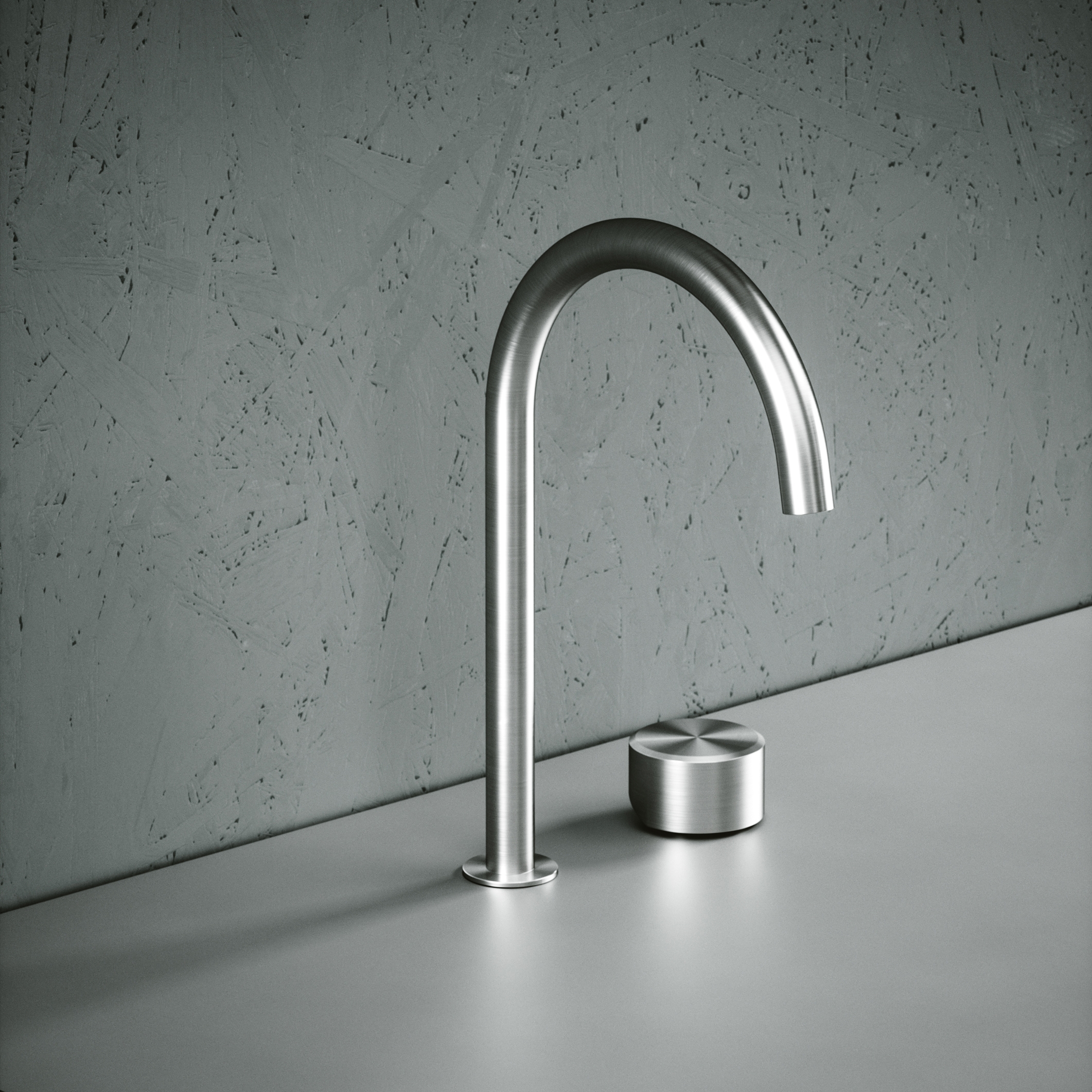 Mostra il prodotto Miscelatore cucina comando remoto in acciaio inossidabile AISI316L con bocca di erogazione girevole. del produttore Quadrodesign