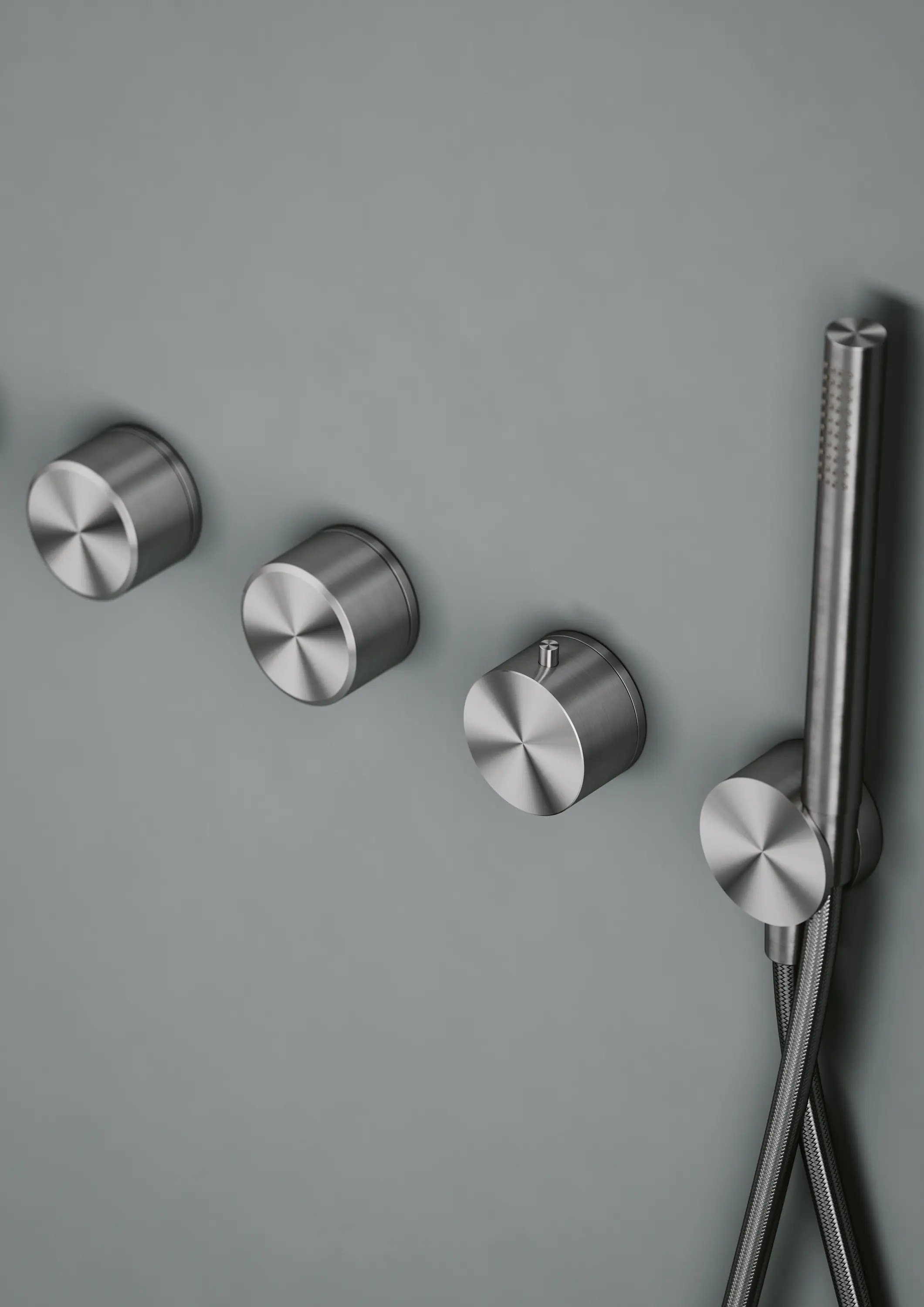 Quadrodesign - Groupe mitigeur thermostatique avec 3 robinet d’arrêt