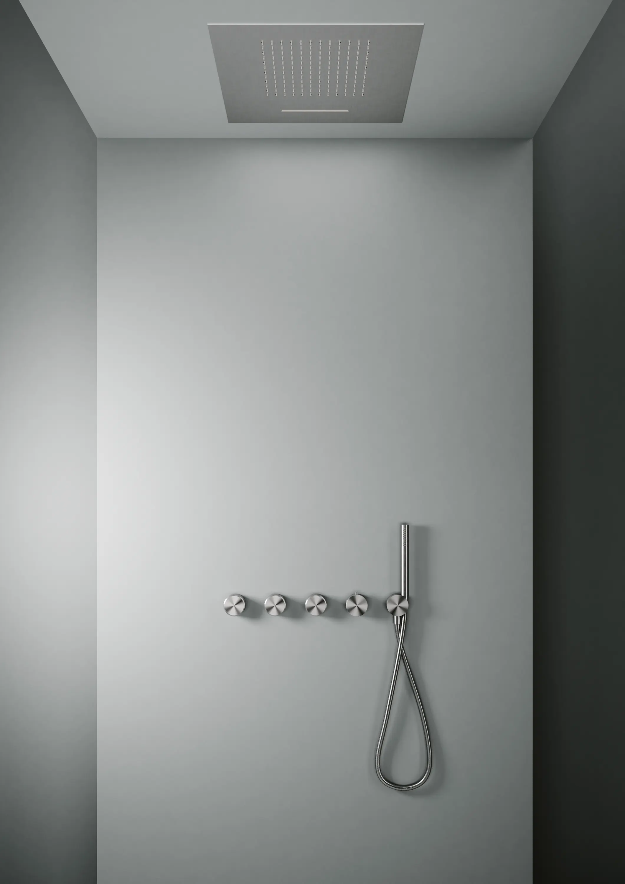 Quadrodesign - Groupe mitigeur thermostatique avec 3 robinet d’arrêt