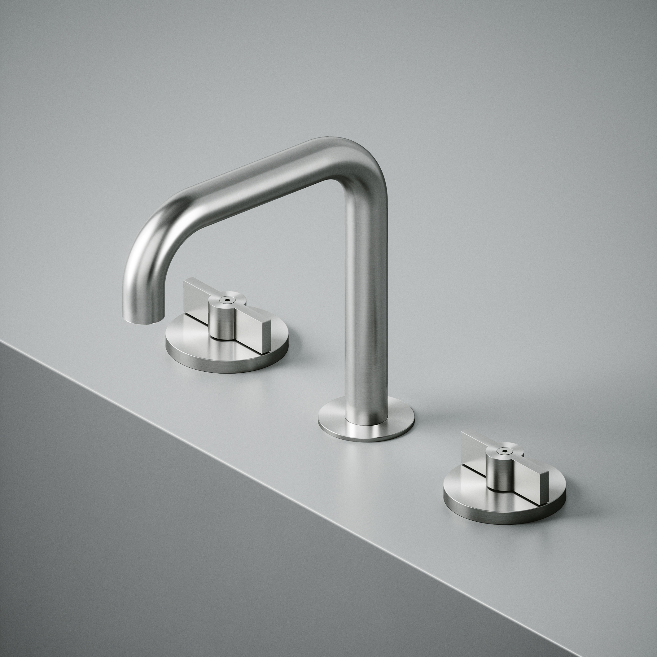 Produkt Dreilocharmatur mit 2 Ventilen und drehebarem Auslauf des Herstellers Quadrodesign anzeigen
