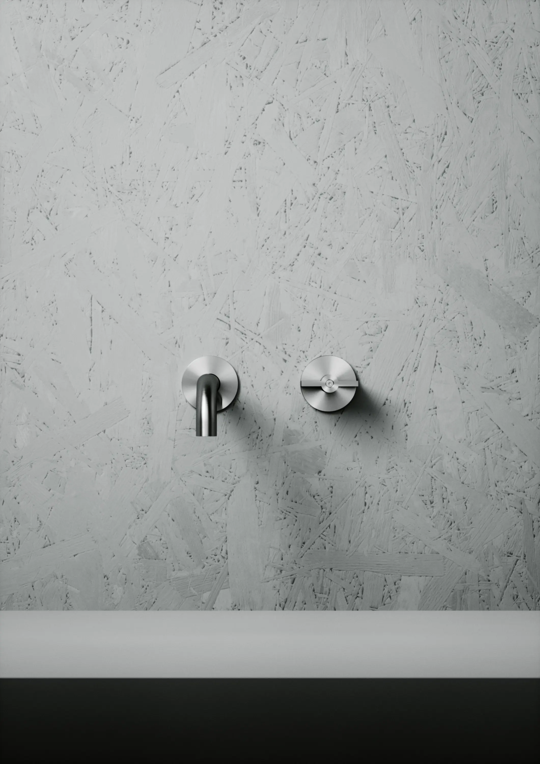Quadrodesign - Valvola01 | Wall mounted hydroprogressive mixer with spout