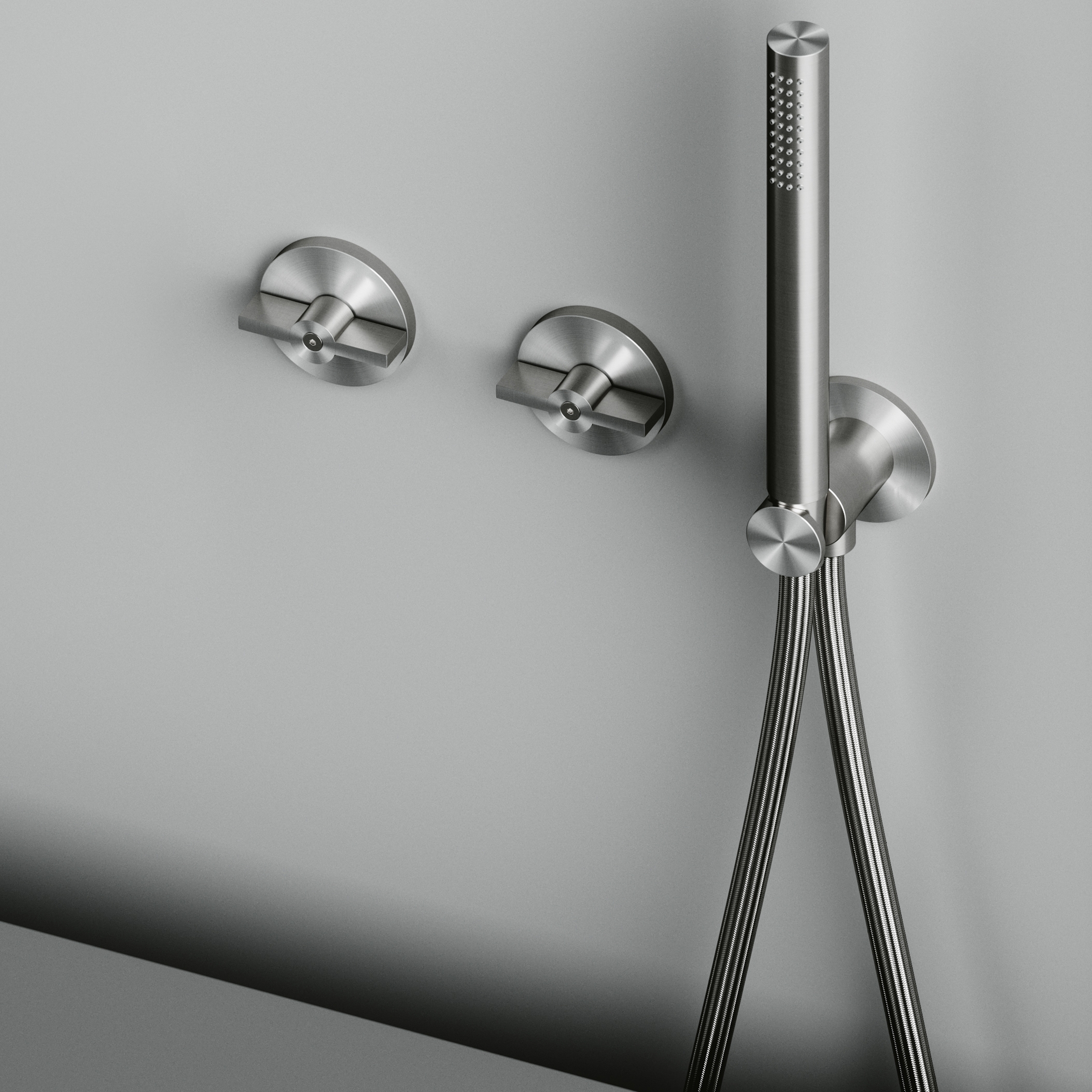Afficher le produit Valvola01 | Hydroprogressive mixer set for bath/shower with hand shower du fabricant Quadrodesign