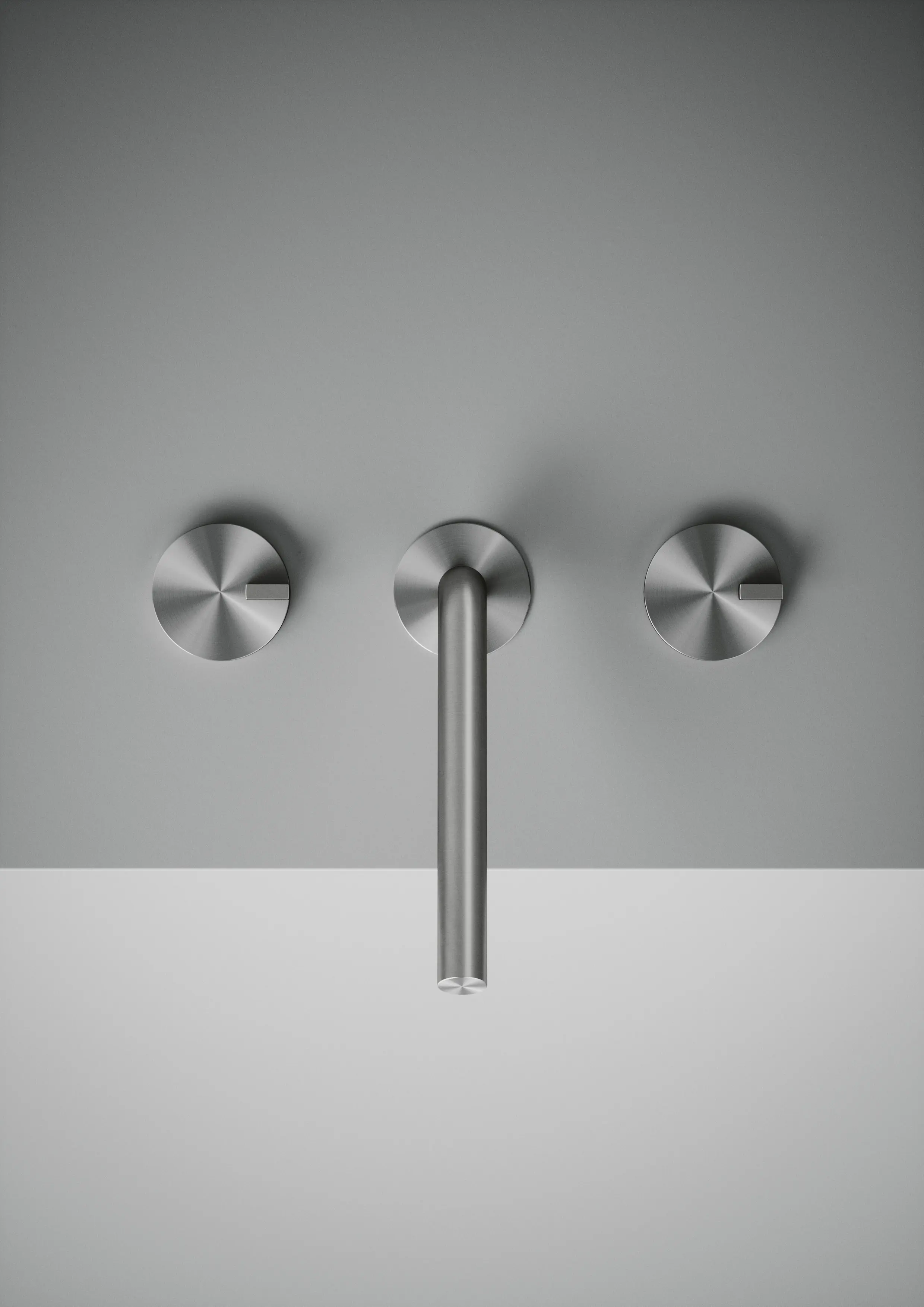 Quadrodesign - Q | Three-hole mixer with swivelling spout.