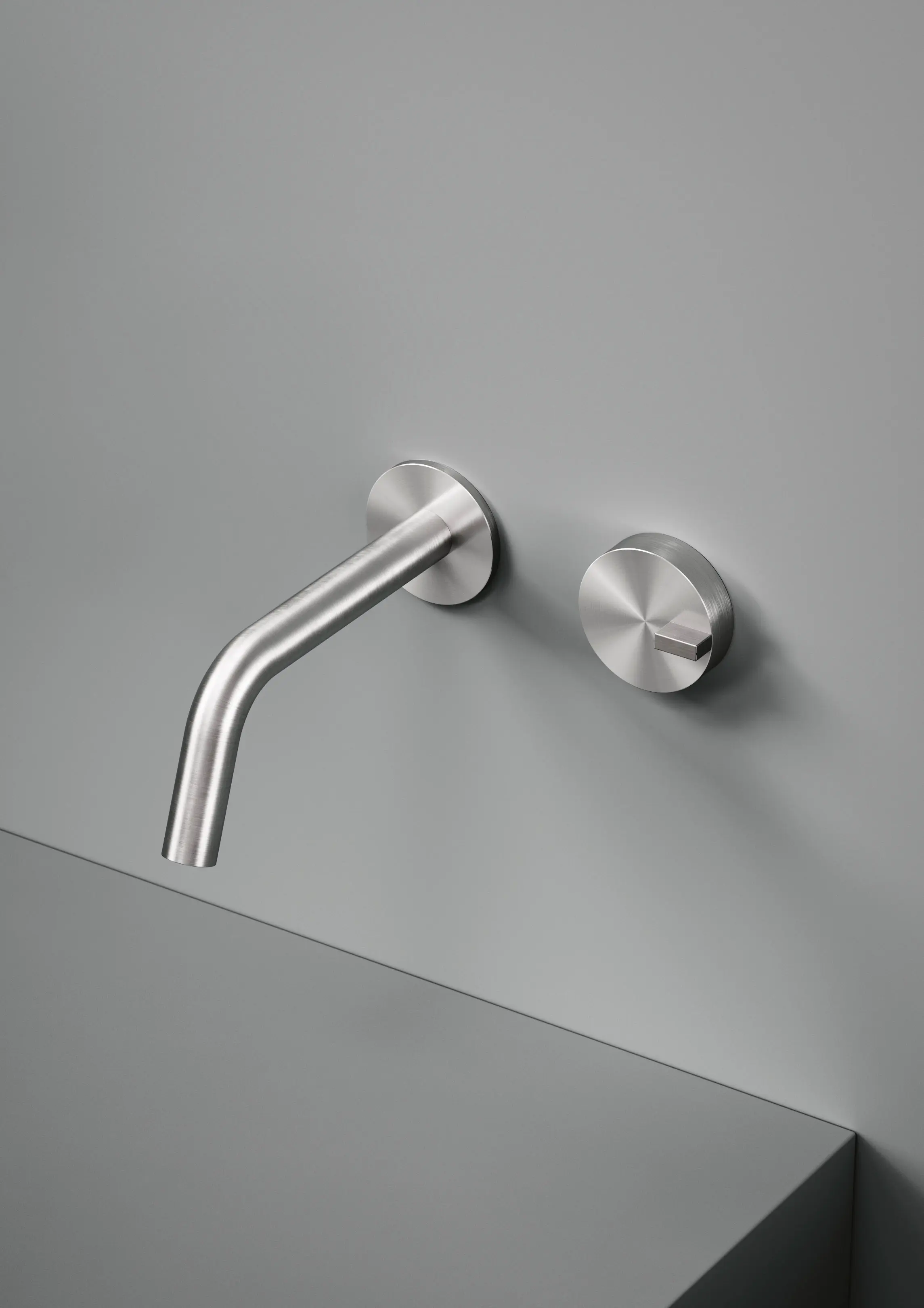 Quadrodesign - Q | Mitigeur hydroprogressif mural avec bec